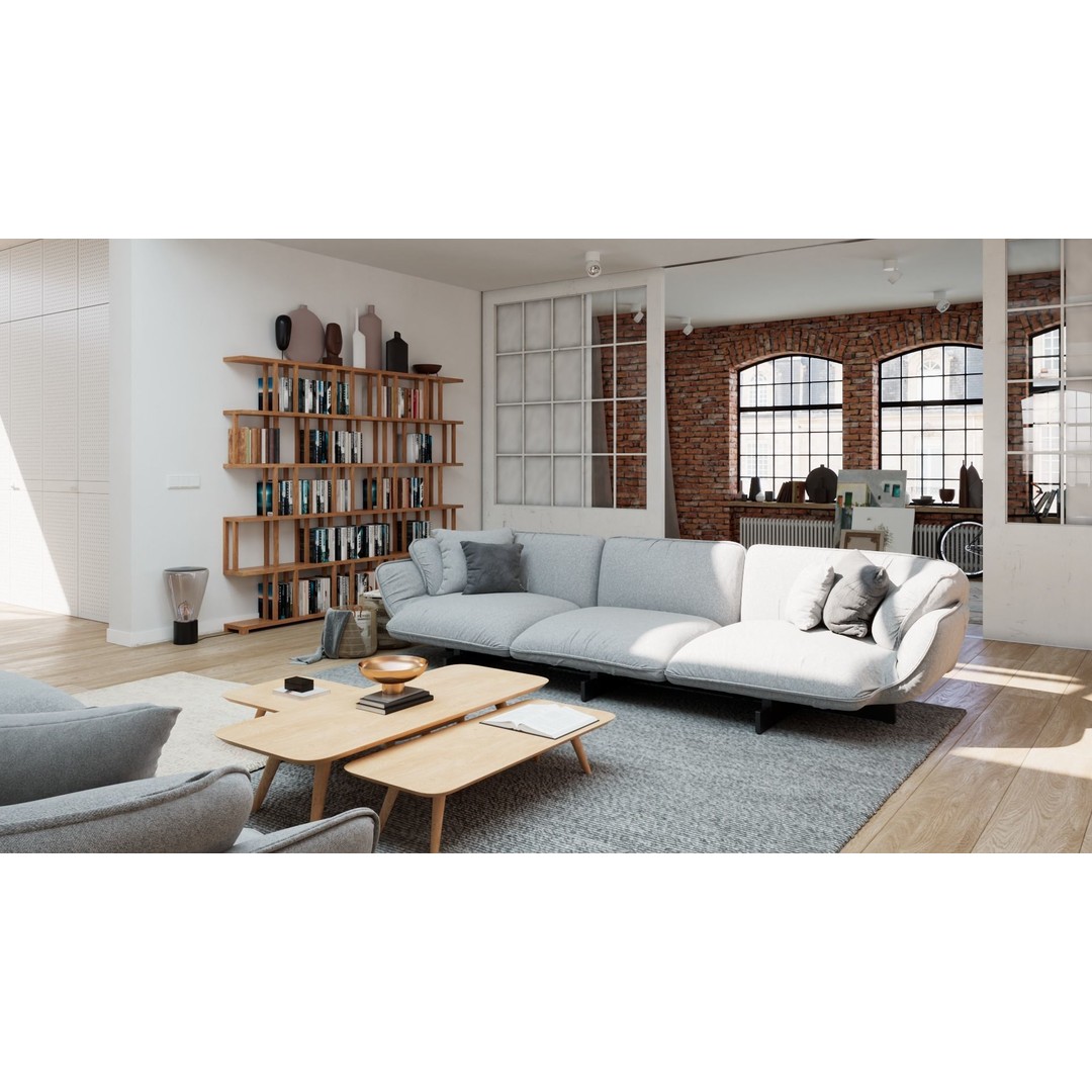 Workshop Apartment 3D Model – Modern Interior Design, Cinema 4D - View 6