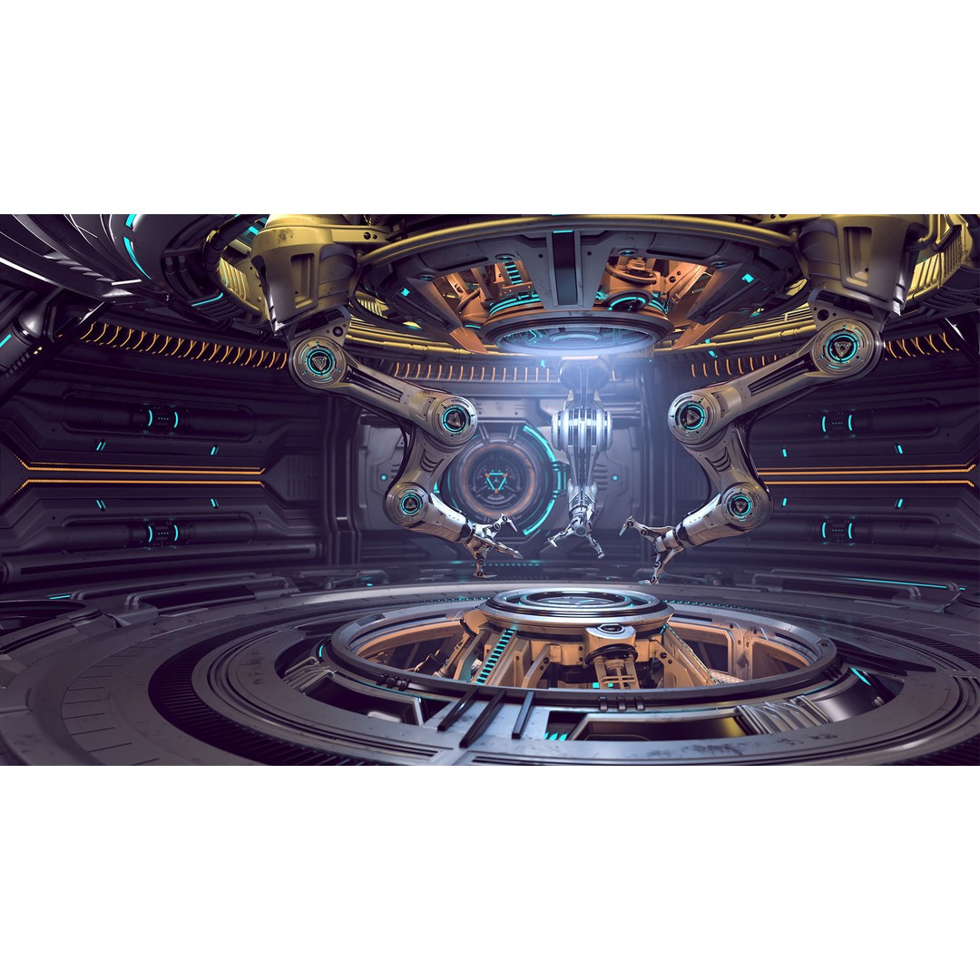 Sci-Fi Construction Lab 3D Model – Rigged, Subdivision Ready, FBX - View 10