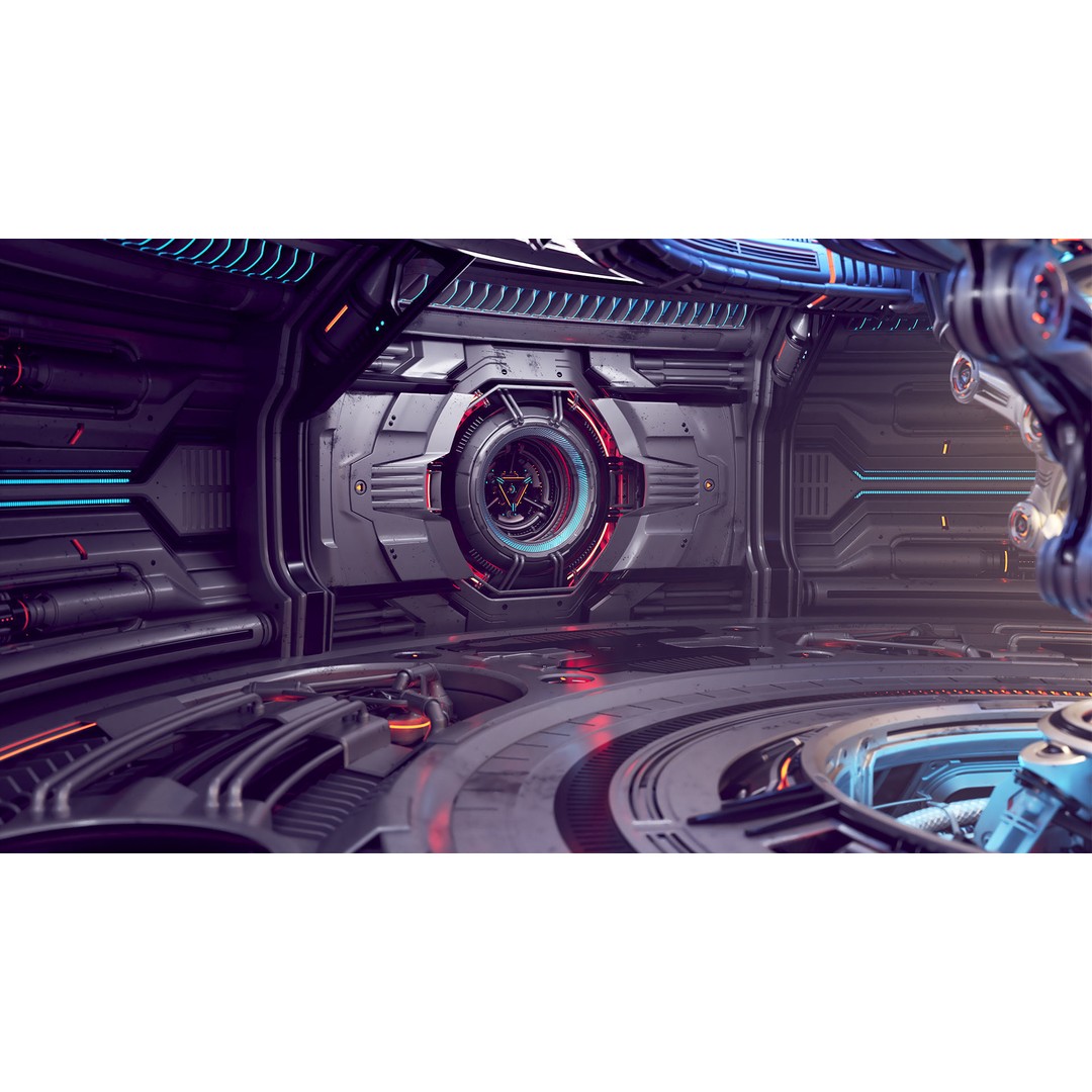 Sci-Fi Construction Lab 3D Model – Rigged, Subdivision Ready, FBX - View 11