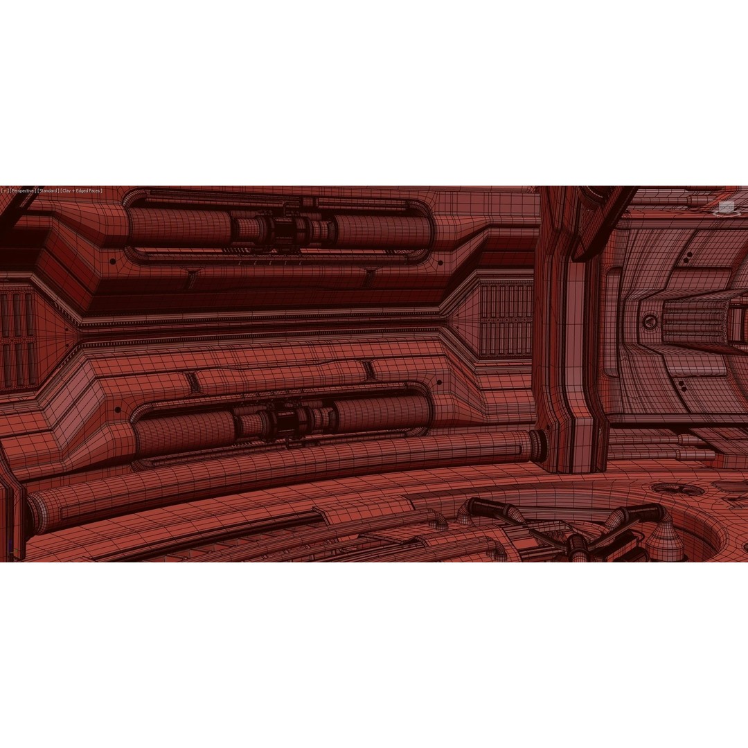 Sci-Fi Construction Lab 3D Model – Rigged, Subdivision Ready, FBX - View 14