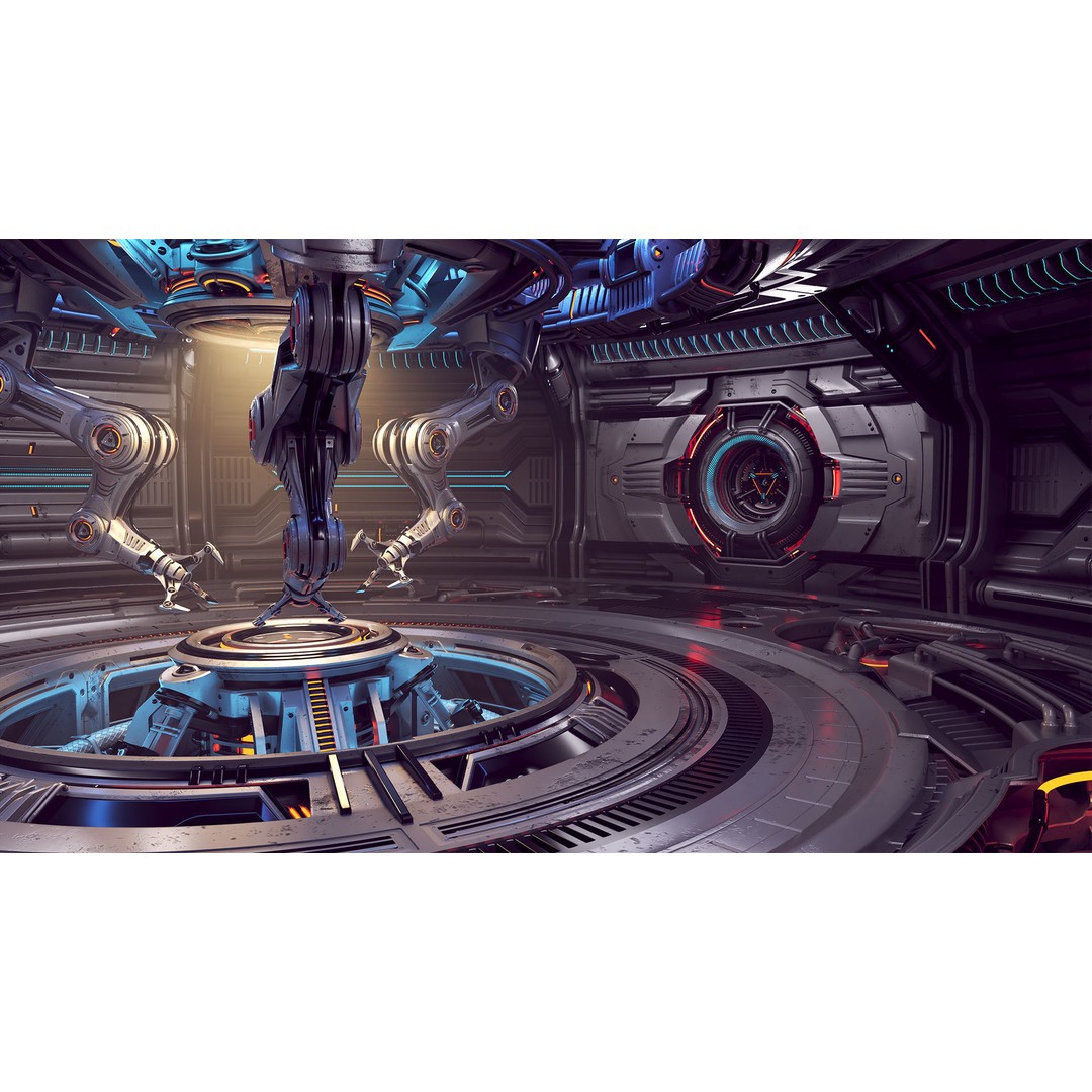 Sci-Fi Construction Lab 3D Model – Rigged, Subdivision Ready, FBX - View 18