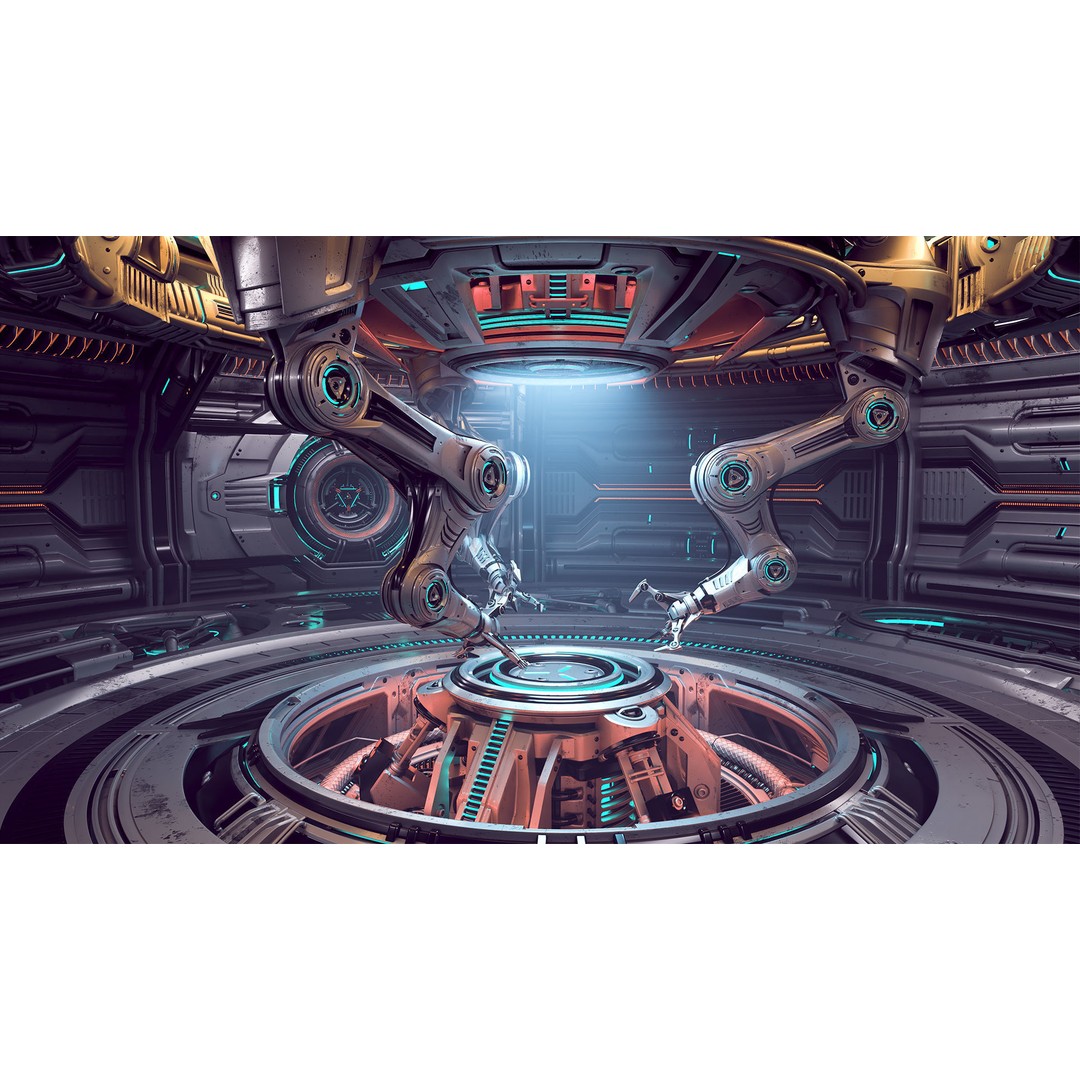 Sci-Fi Construction Lab 3D Model – Rigged, Subdivision Ready, FBX - View 19