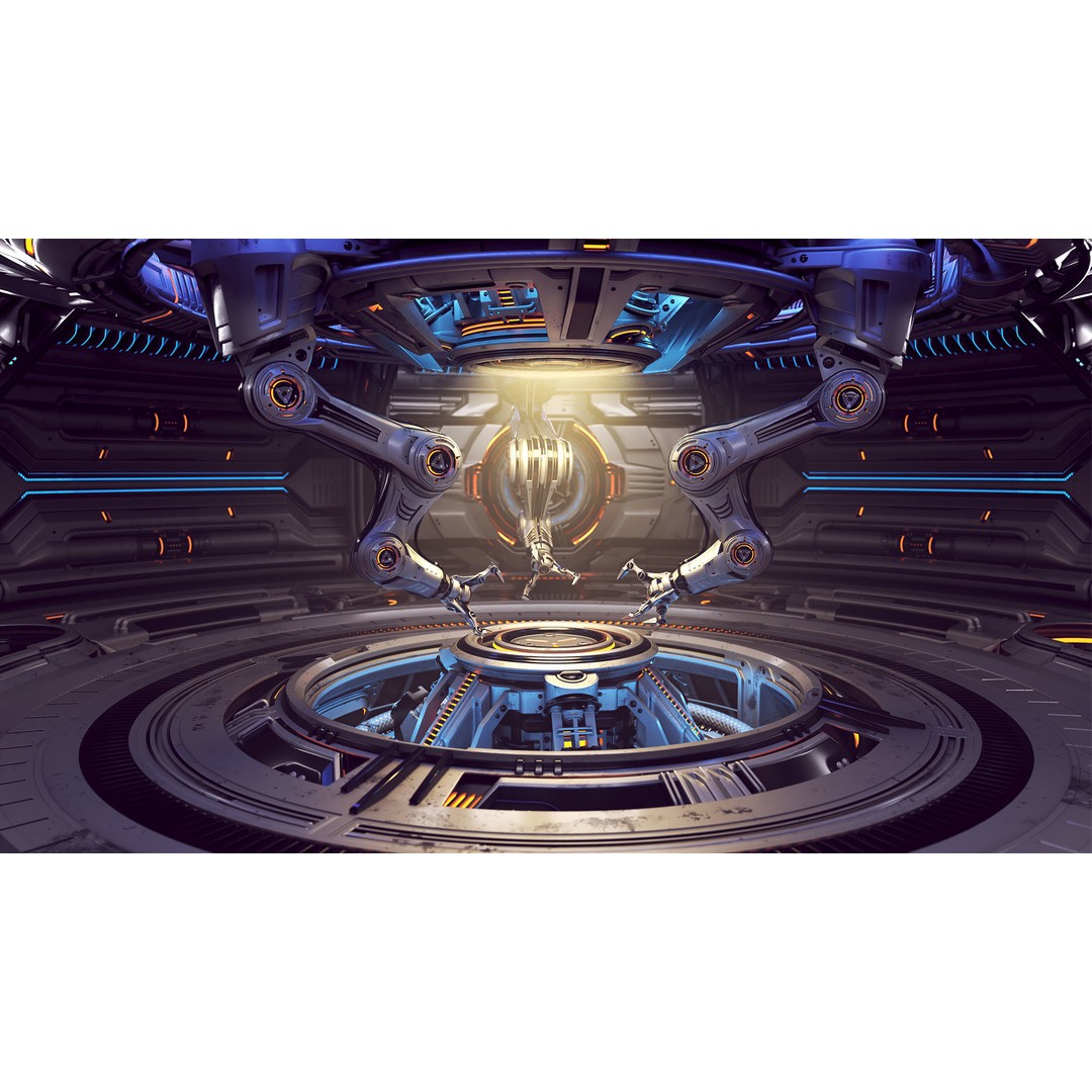 Sci-Fi Construction Lab 3D Model – Rigged, Subdivision Ready, FBX - View 21