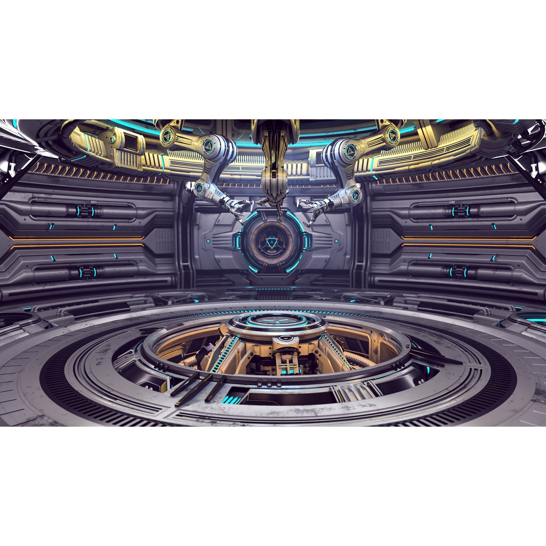 Sci-Fi Construction Lab 3D Model – Rigged, Subdivision Ready, FBX - View 24
