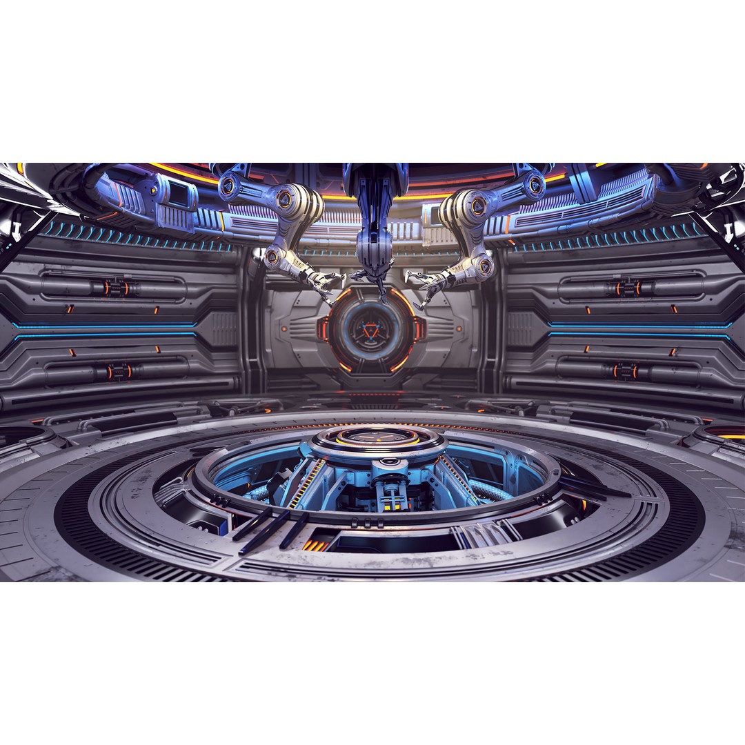 Sci-Fi Construction Lab 3D Model – Rigged, Subdivision Ready, FBX - View 26