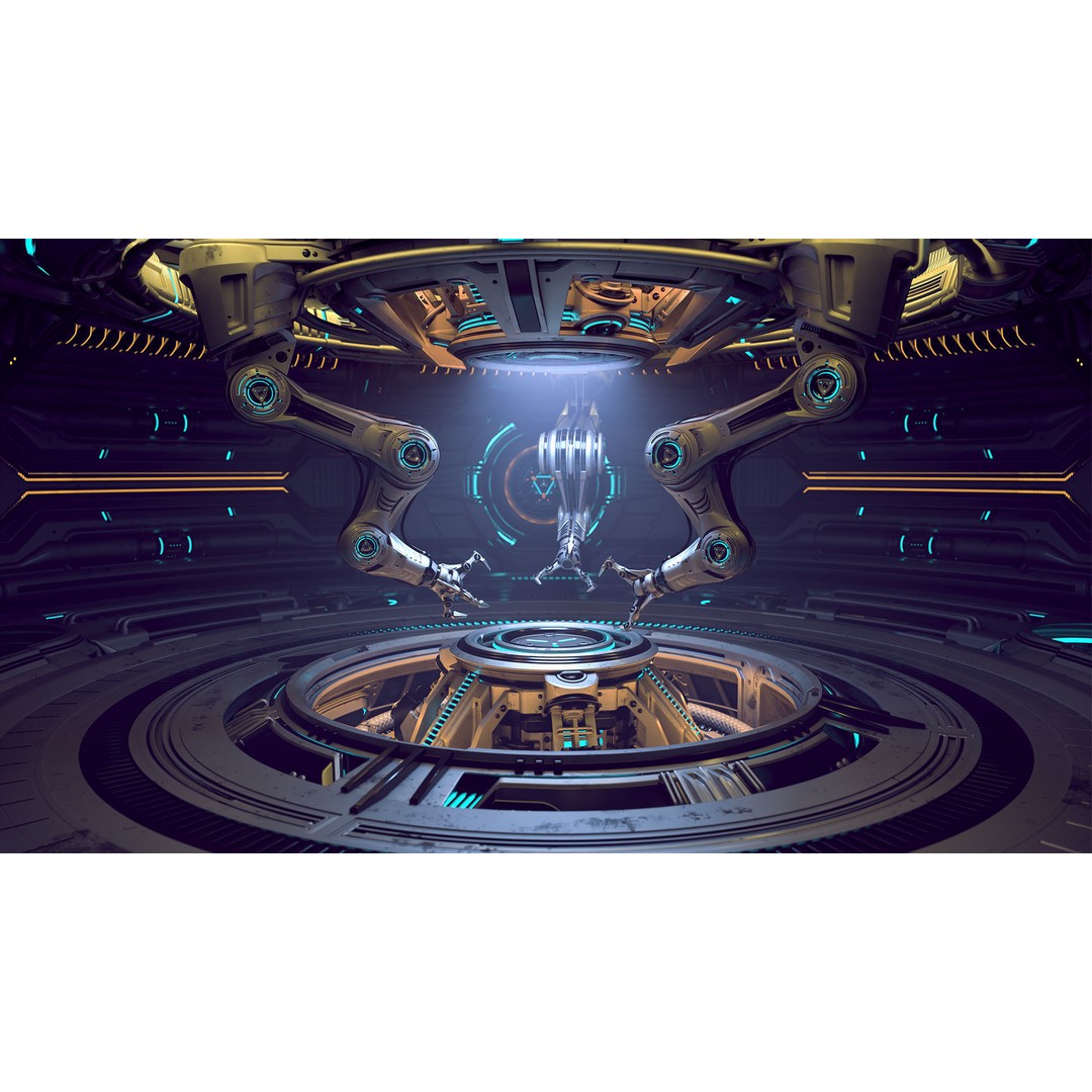 Sci-Fi Construction Lab 3D Model – Rigged, Subdivision Ready, FBX - View 29