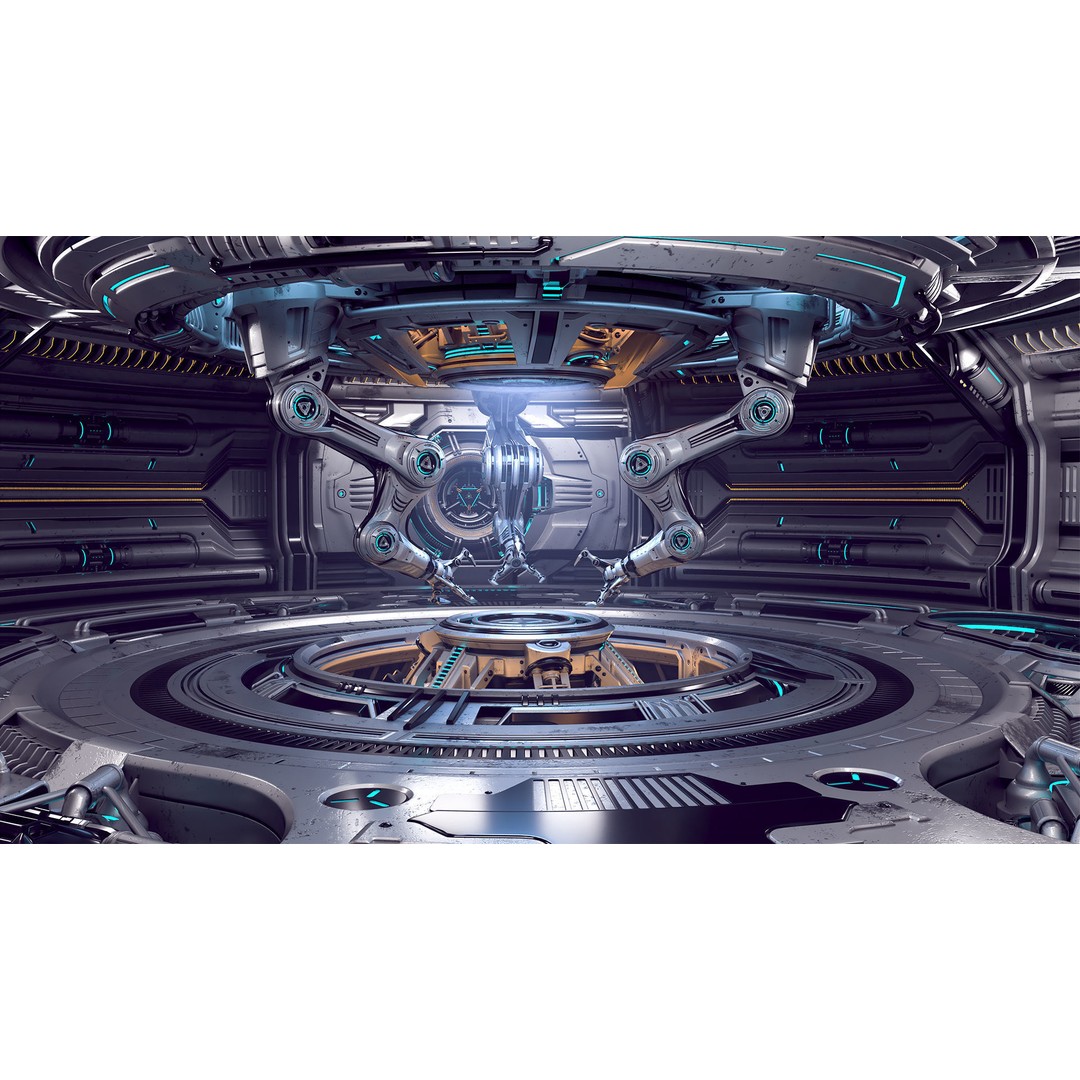 Sci-Fi Construction Lab 3D Model – Rigged, Subdivision Ready, FBX - View 30