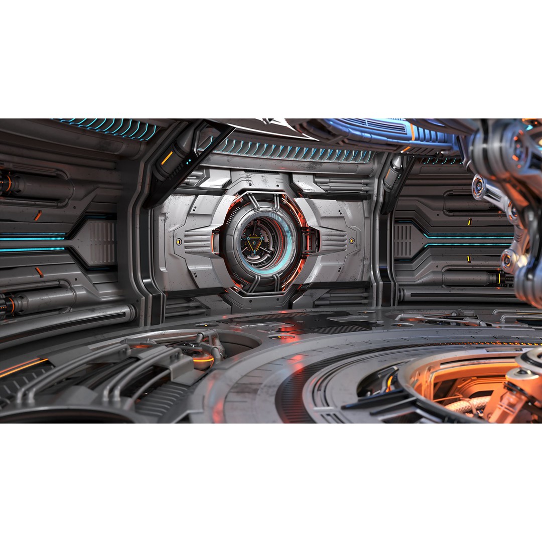 Sci-Fi Construction Lab 3D Model – Rigged, Subdivision Ready, FBX - View 5