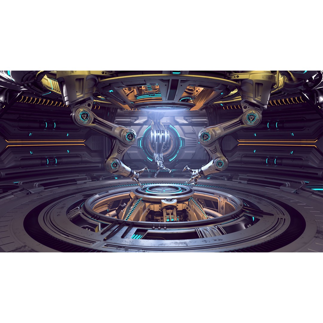 Sci-Fi Construction Lab 3D Model – Rigged, Subdivision Ready, FBX - View 6