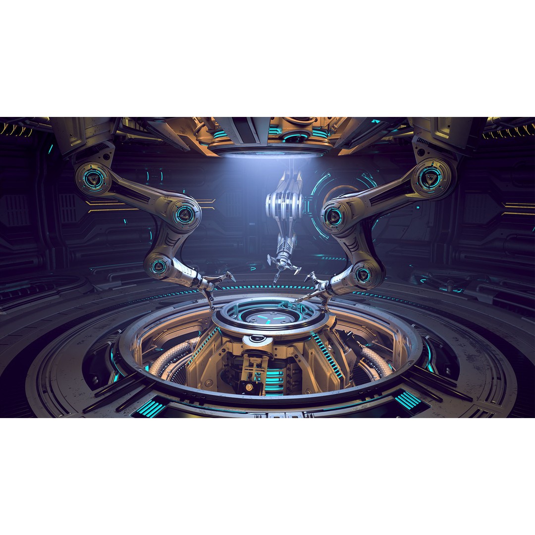 Sci-Fi Construction Lab 3D Model – Rigged, Subdivision Ready, FBX - View 9