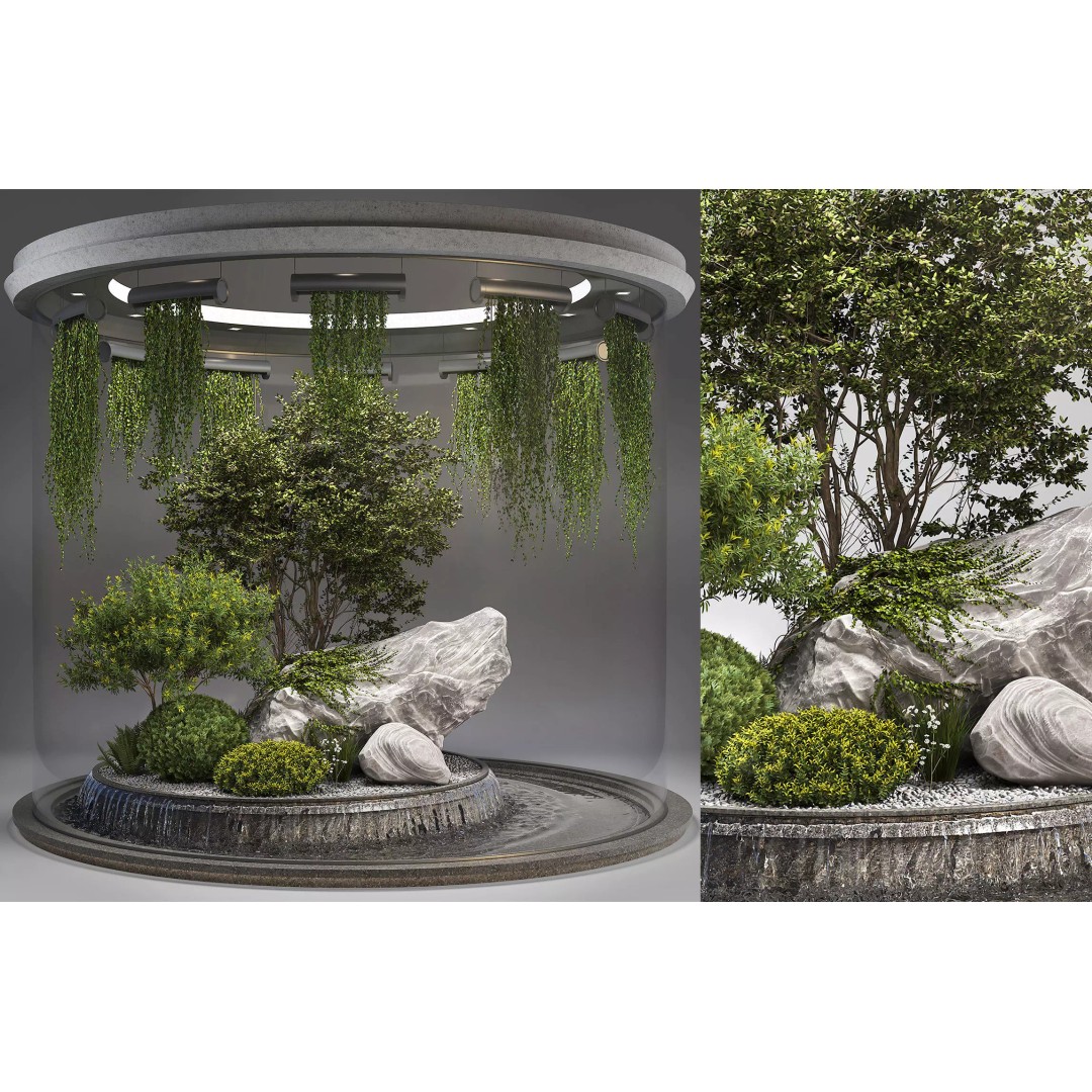 Indoor Garden 3D Model – Realistic Interior Environment, FBX, OBJ - View 2