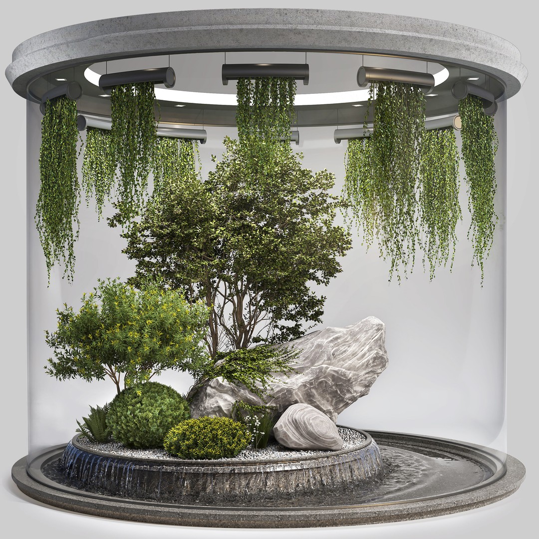 Indoor Garden 3D Model – Realistic Interior Environment, FBX, OBJ - View 3