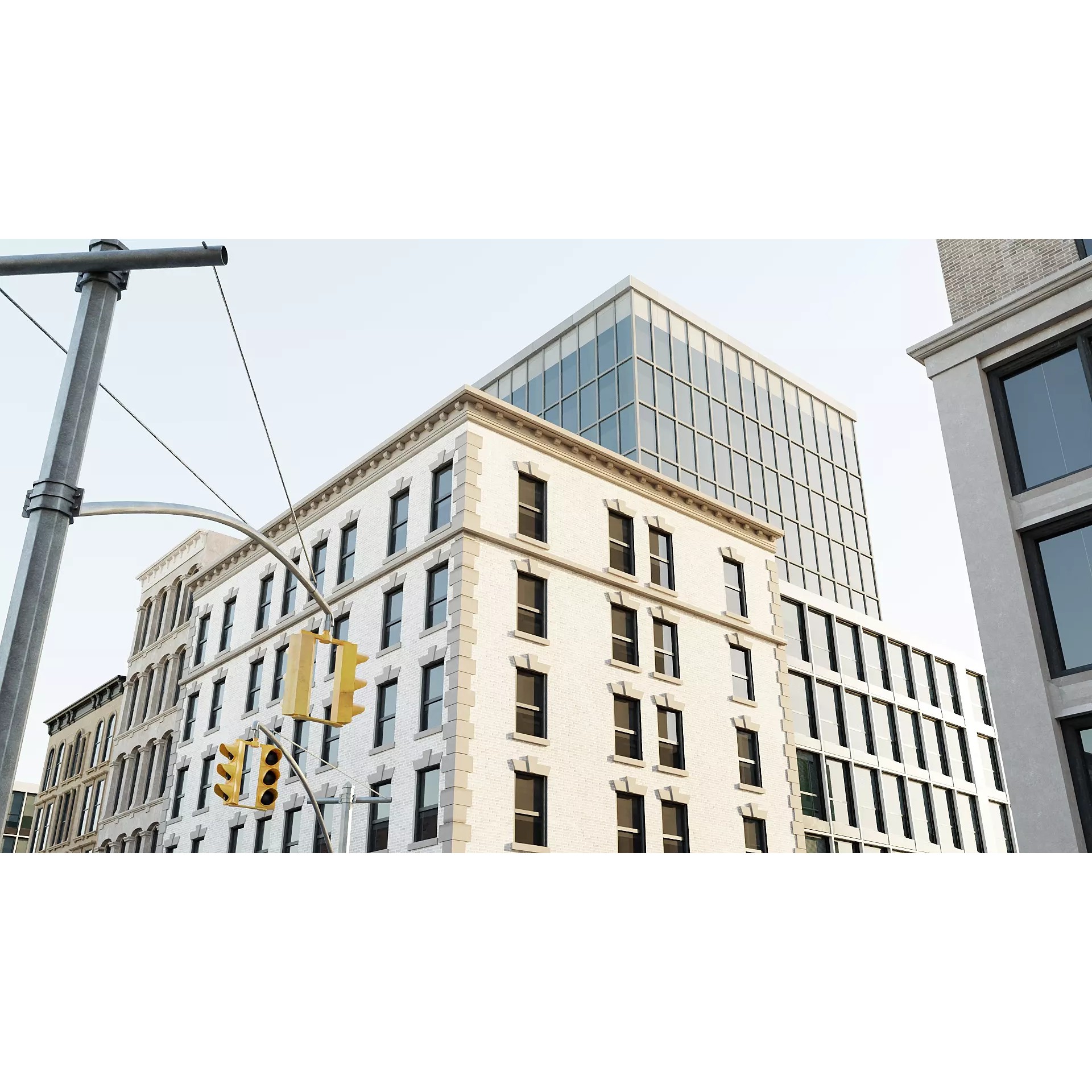 New York Block - Low-Poly Game-Ready 3D Model - View 12