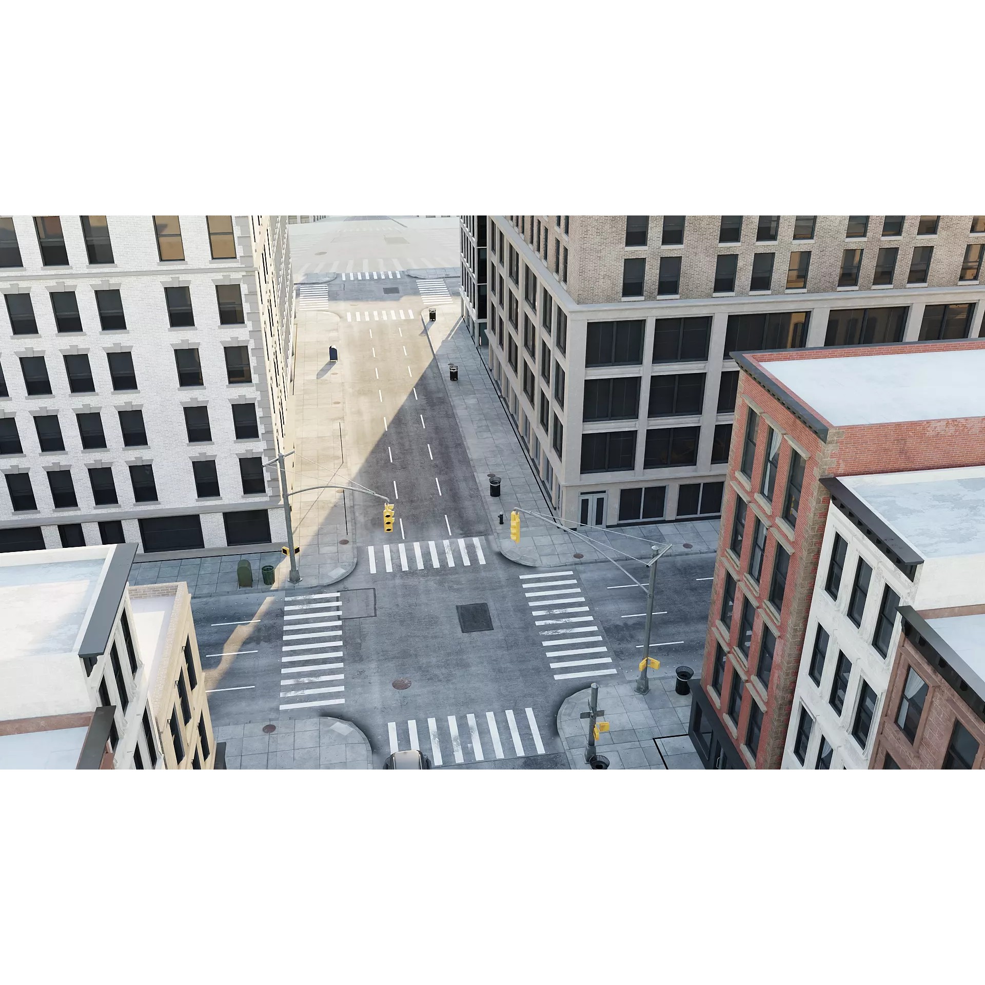 New York Block - Low-Poly Game-Ready 3D Model - View 13