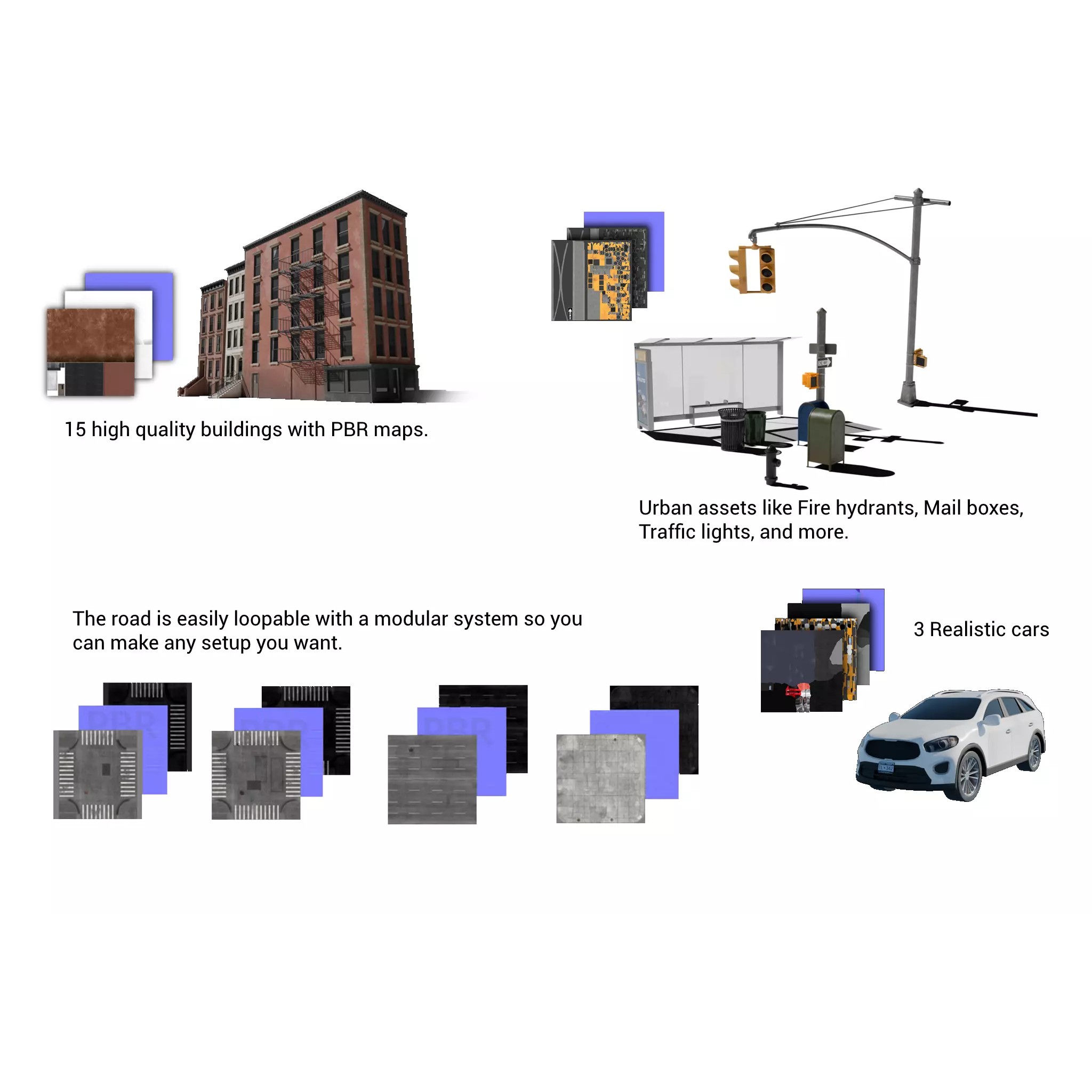 New York Block - Low-Poly Game-Ready 3D Model - View 15