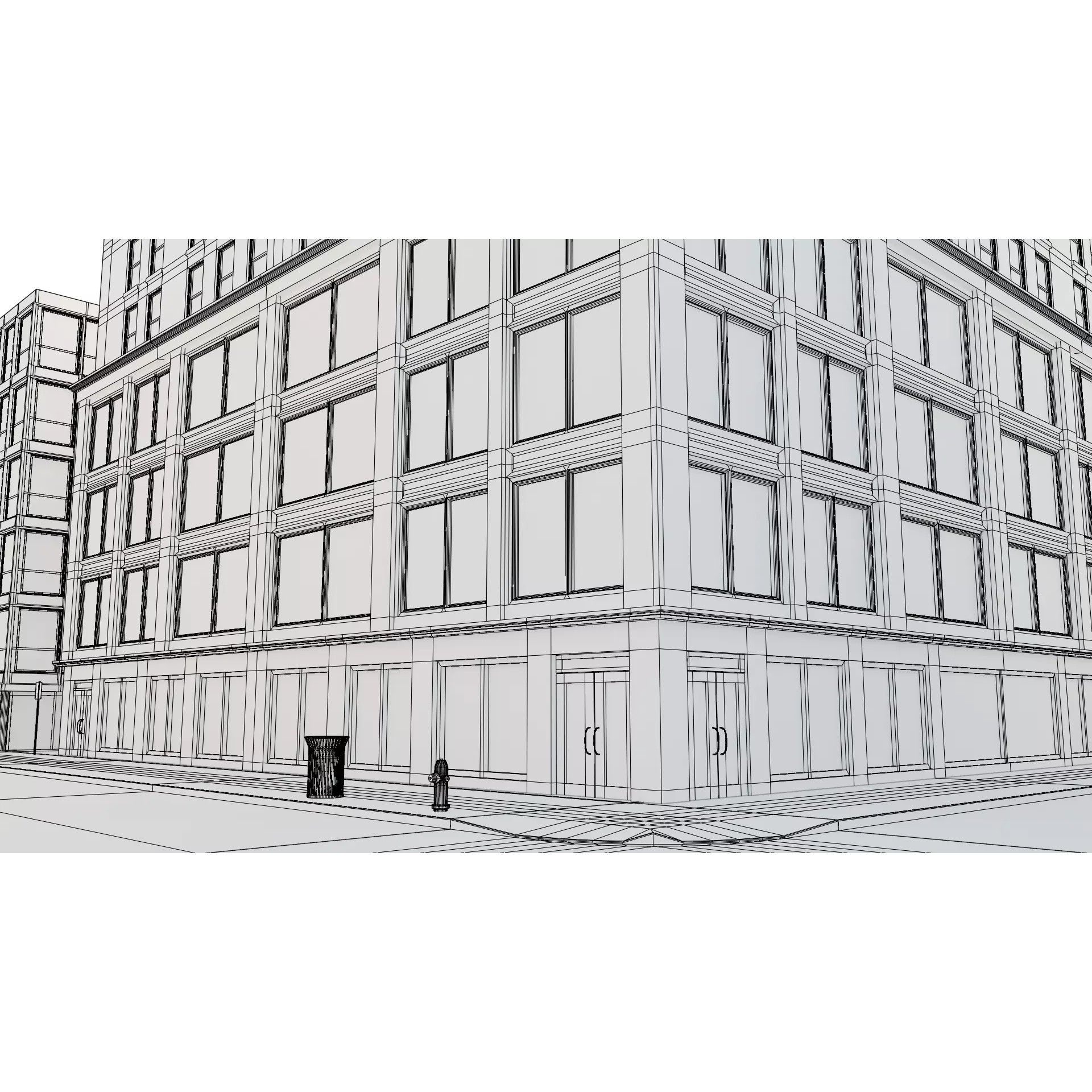 New York Block - Low-Poly Game-Ready 3D Model - View 21