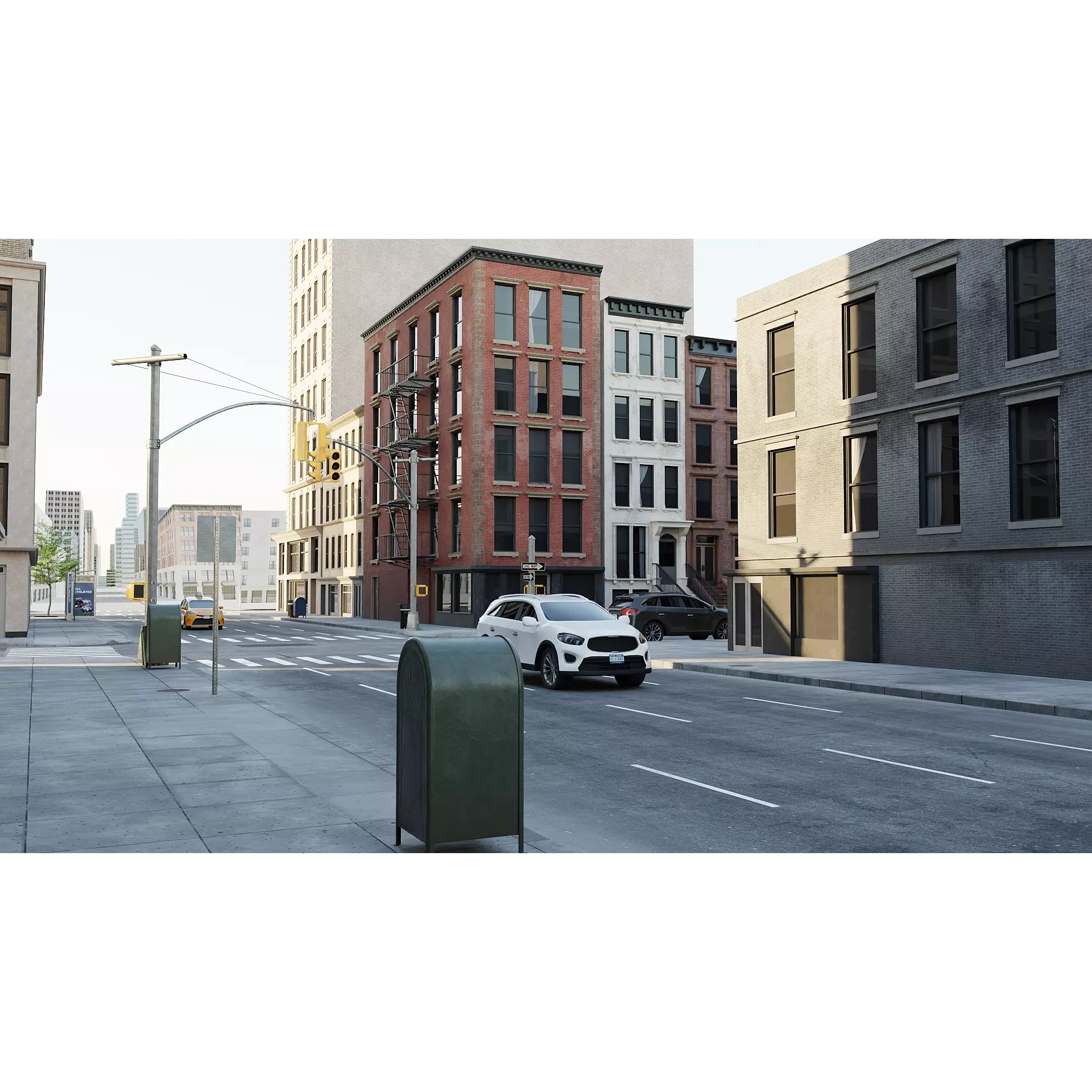 New York Block - Low-Poly Game-Ready 3D Model - View 7