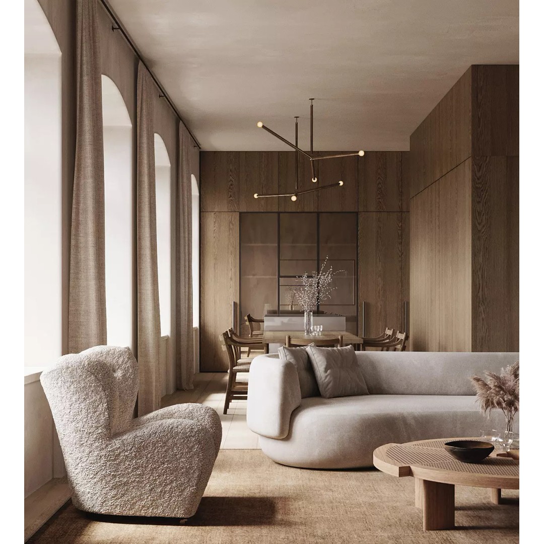 Wabi-Sabi Living Room 3D Model – Interior Scene with Textures, FBX & OBJ - View 2