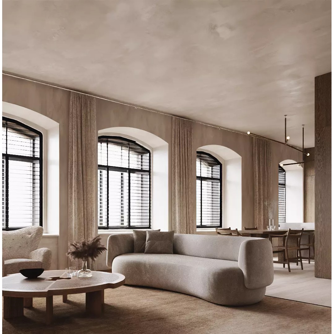 Wabi-Sabi Living Room 3D Model – Interior Scene with Textures, FBX & OBJ - View 4