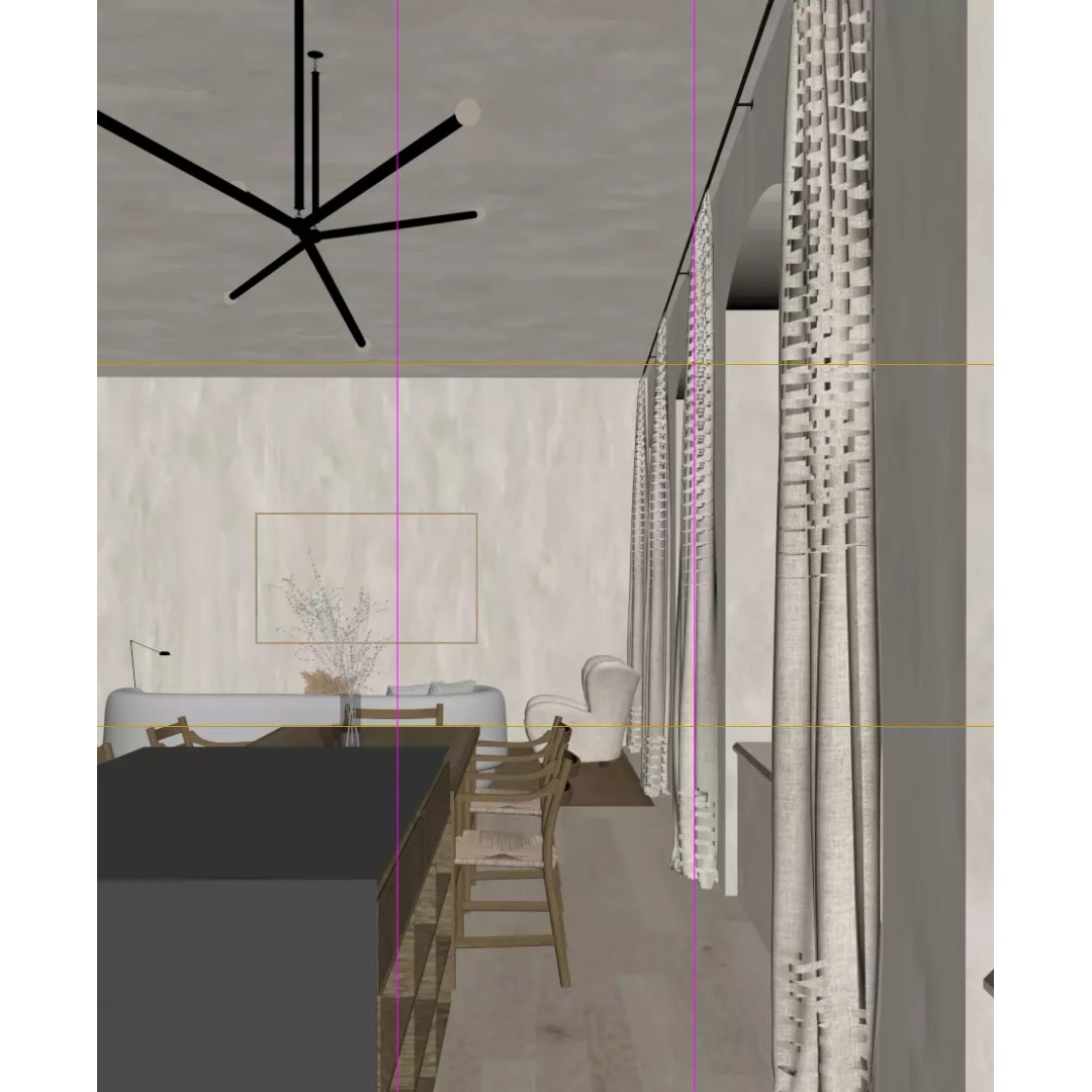 Wabi-Sabi Living Room 3D Model – Interior Scene with Textures, FBX & OBJ - View 9