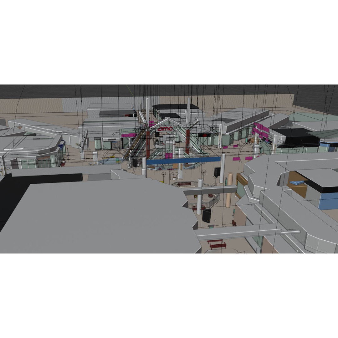 Valley View Mall 3D Model – Detailed Interior Asset, Blender & FBX - View 3