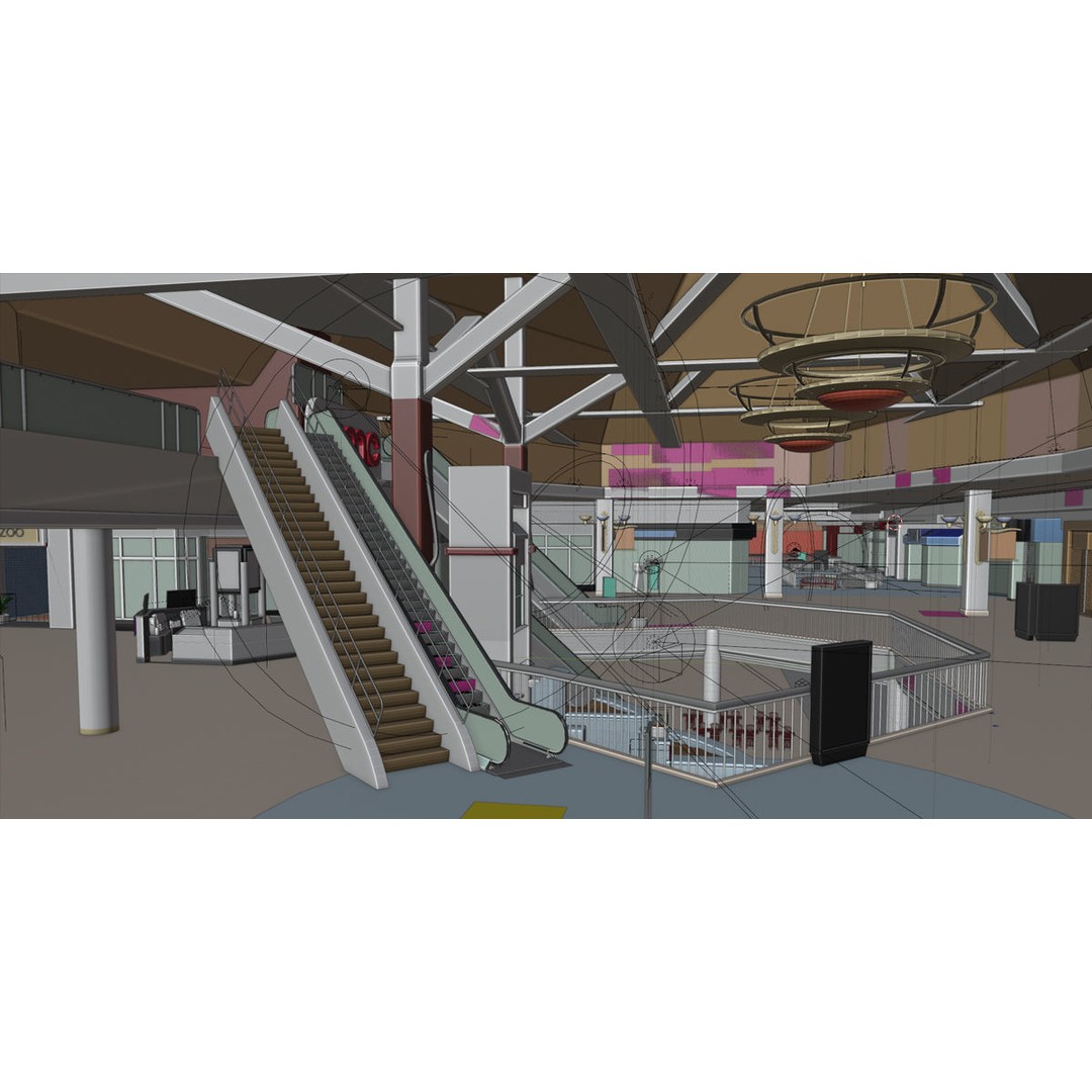 Valley View Mall 3D Model – Detailed Interior Asset, Blender & FBX - View 30