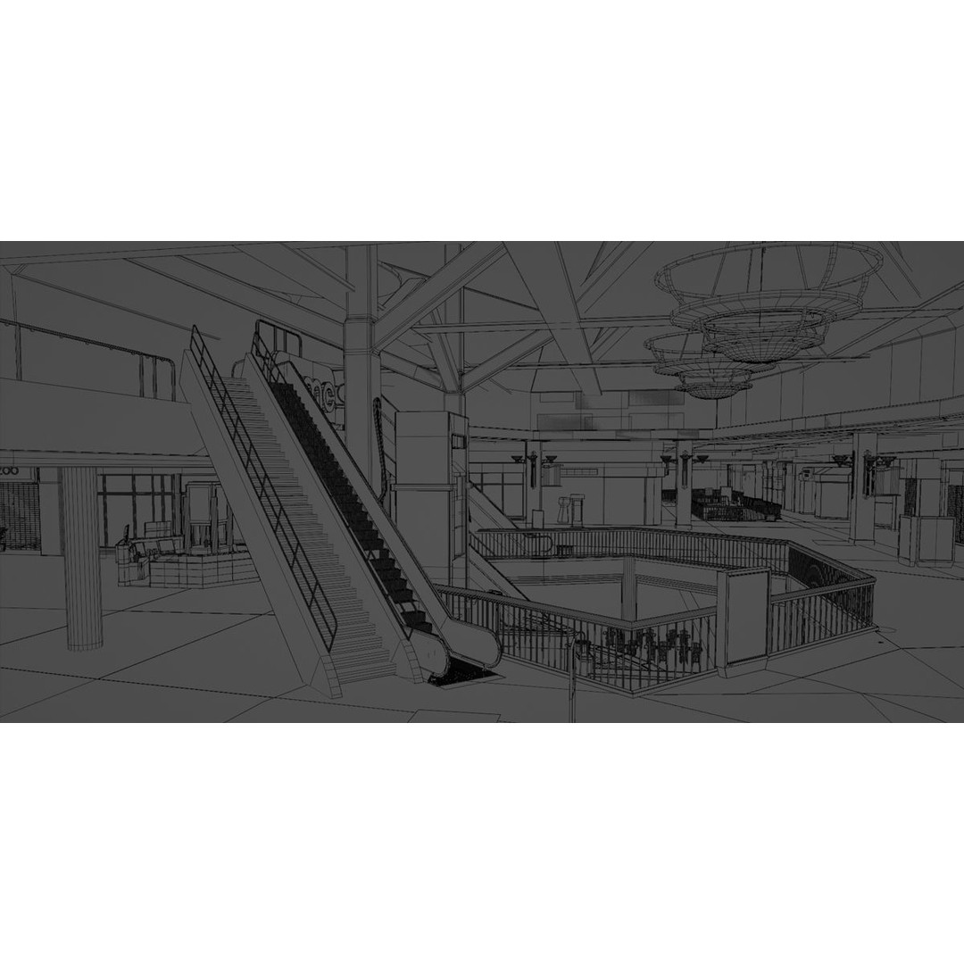 Valley View Mall 3D Model – Detailed Interior Asset, Blender & FBX - View 5