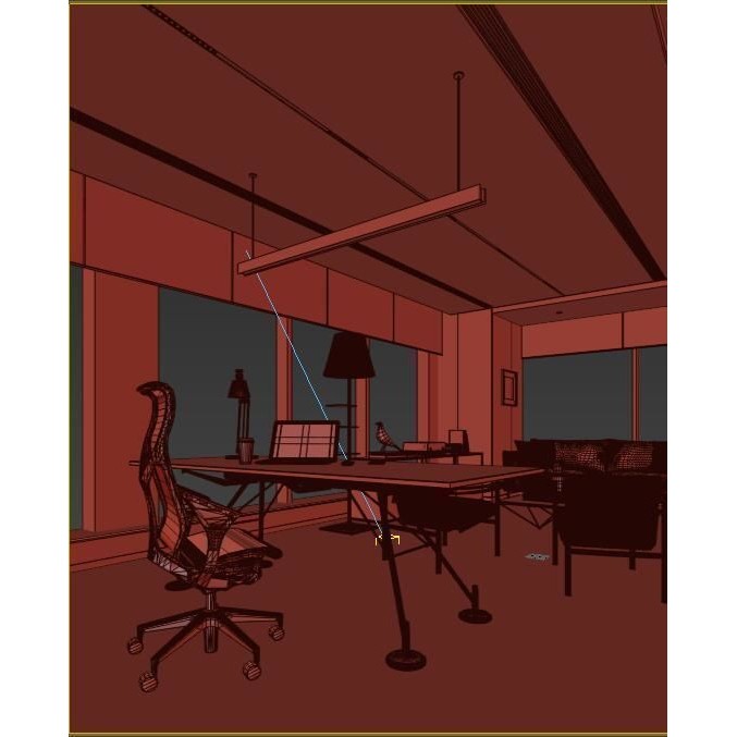 Modern Office 3D Model – Contemporary Interior Design, FBX & OBJ