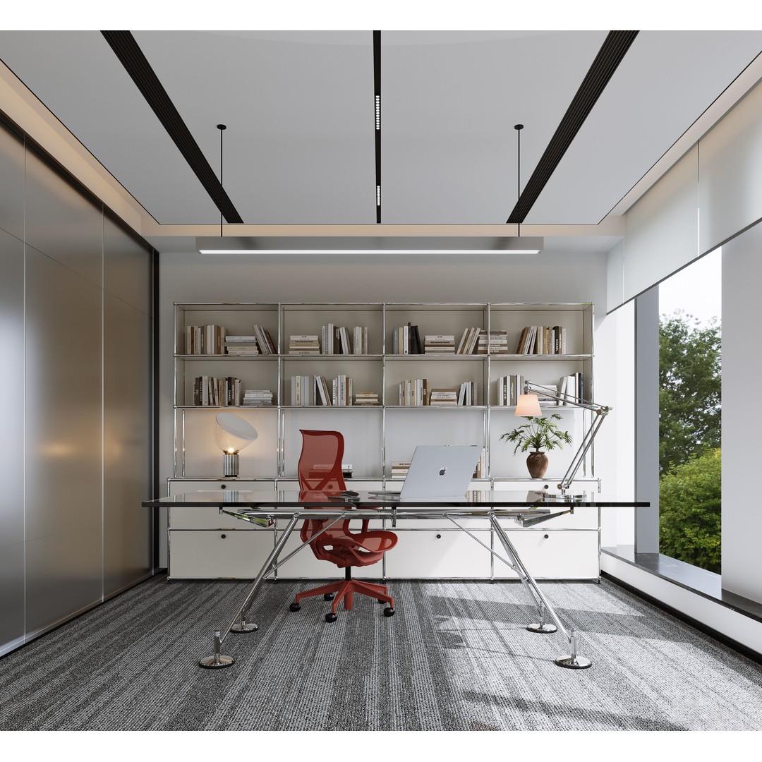 Modern Office 3D Model – Contemporary Interior Design, FBX & OBJ - View 5