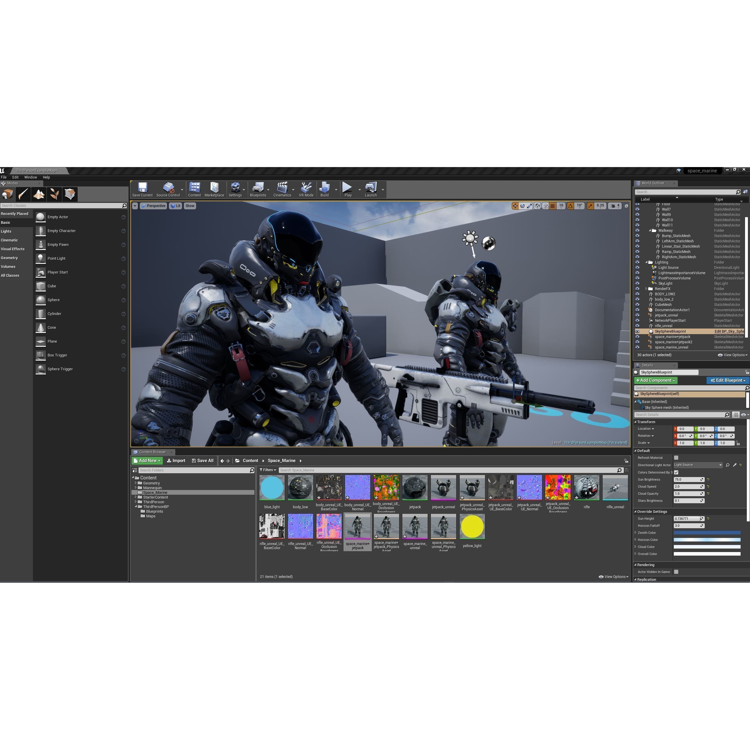 Space Marine - Low-Poly Game-Ready 3D Model
