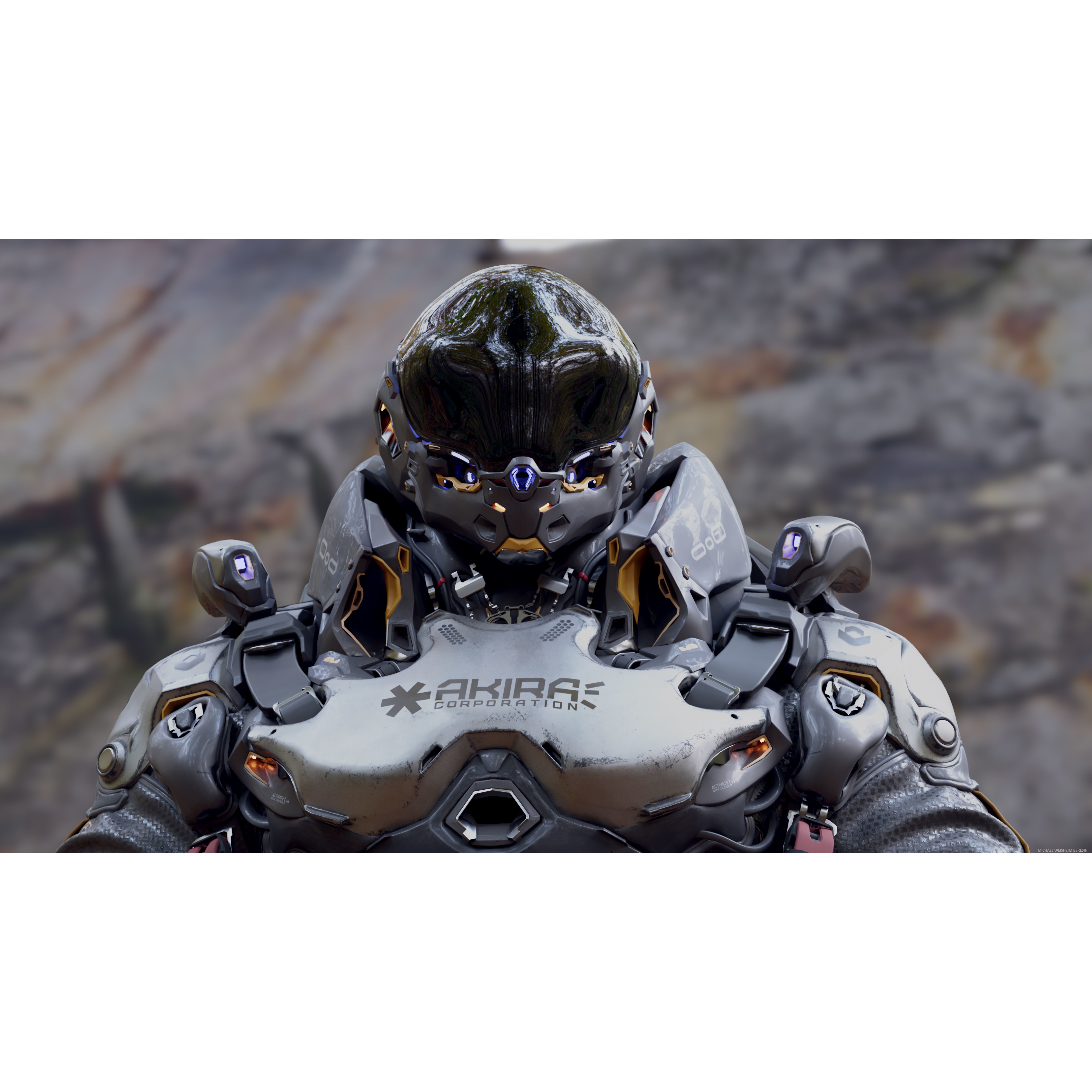 Space Marine - Low-Poly Game-Ready 3D Model - View 12