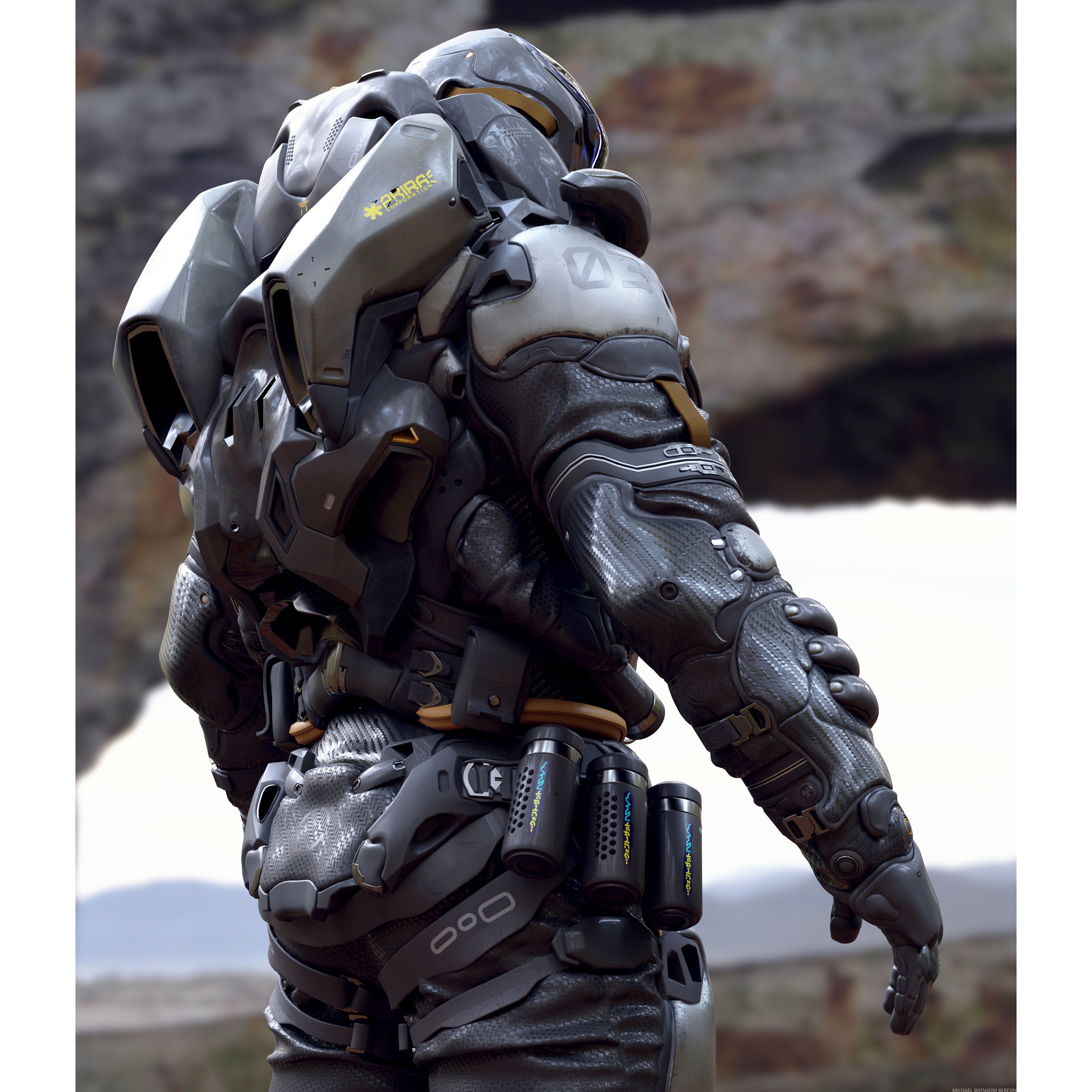 Space Marine - Low-Poly Game-Ready 3D Model - View 14