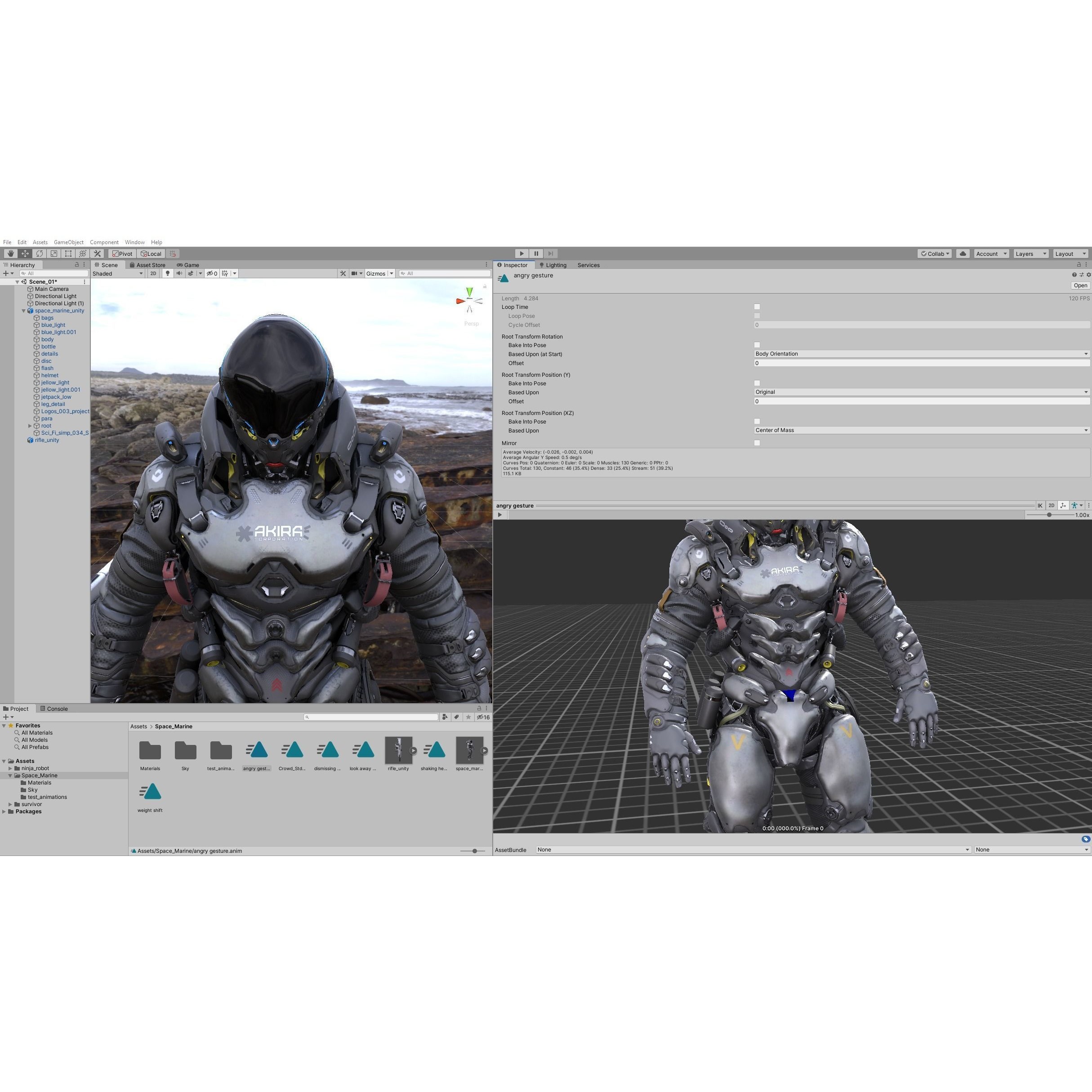 Space Marine - Low-Poly Game-Ready 3D Model - View 15