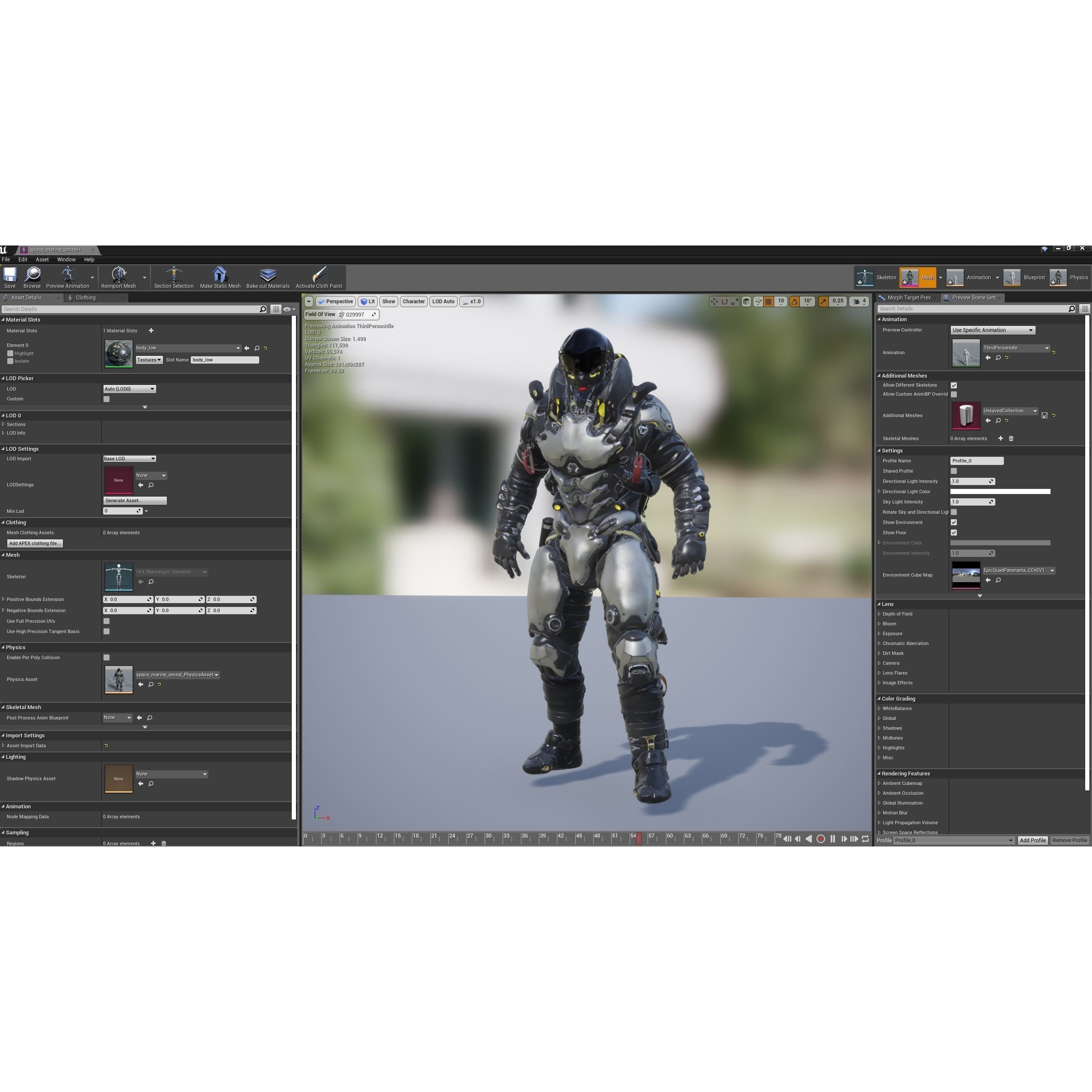 Space Marine - Low-Poly Game-Ready 3D Model - View 24