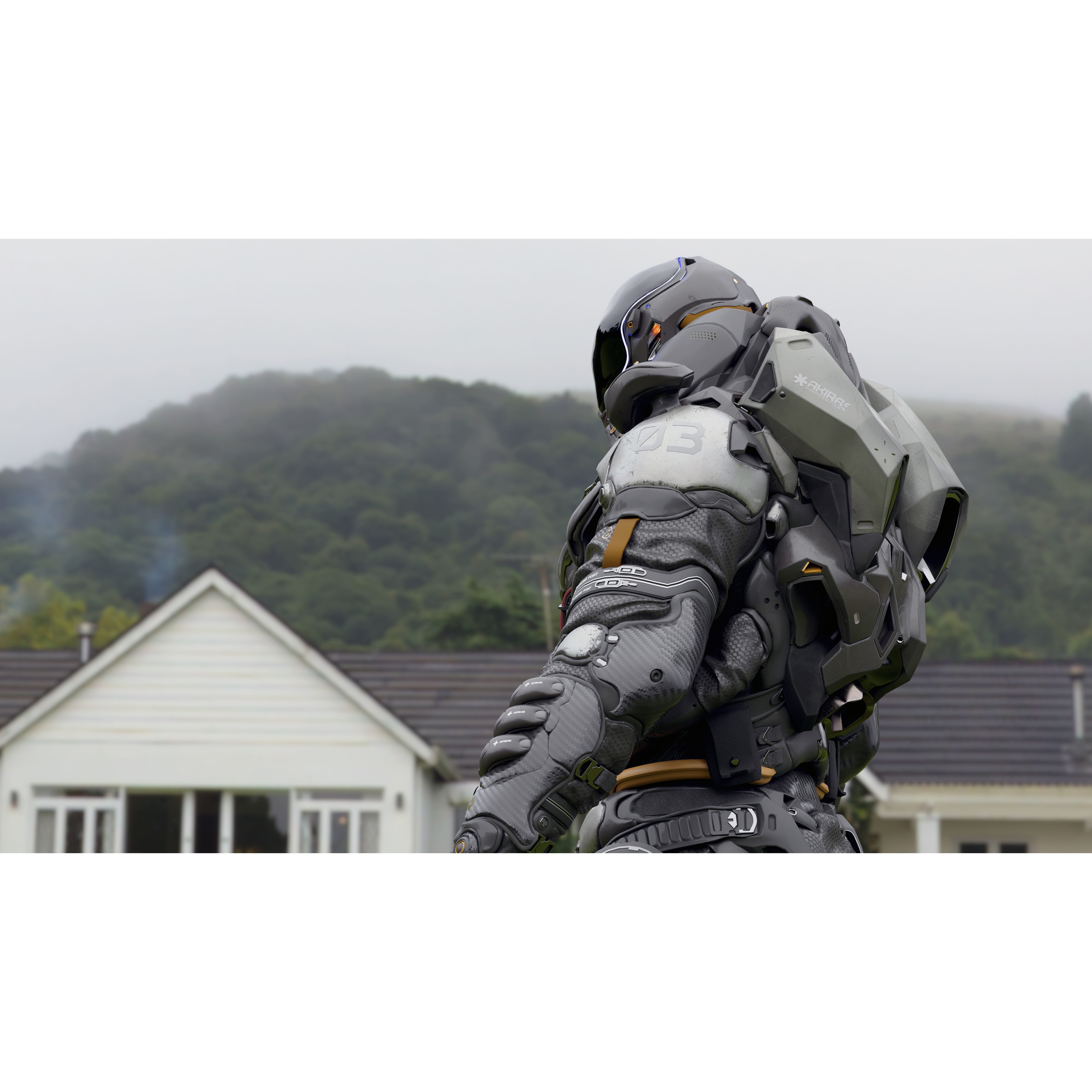 Space Marine - Low-Poly Game-Ready 3D Model - View 3