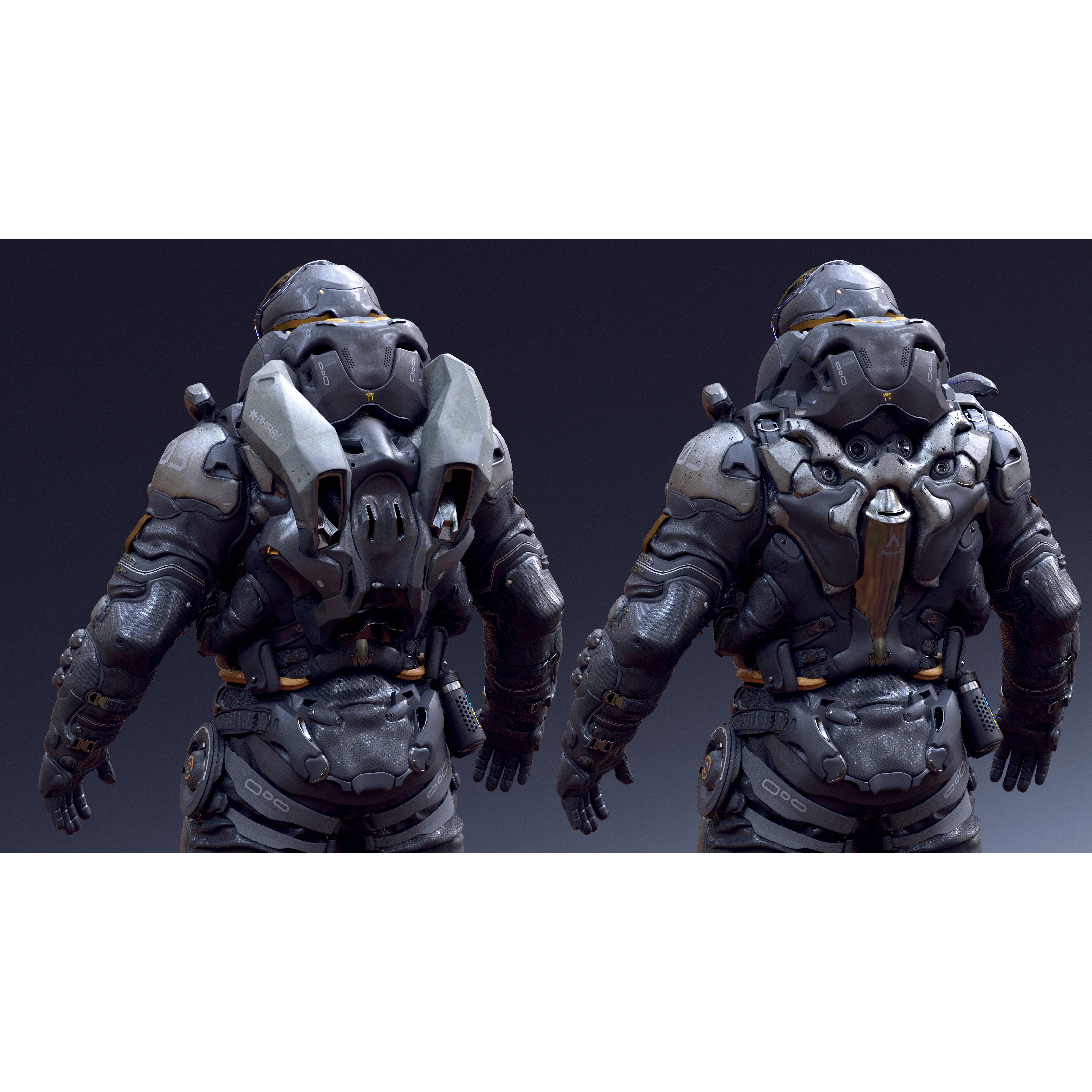 Space Marine - Low-Poly Game-Ready 3D Model - View 8