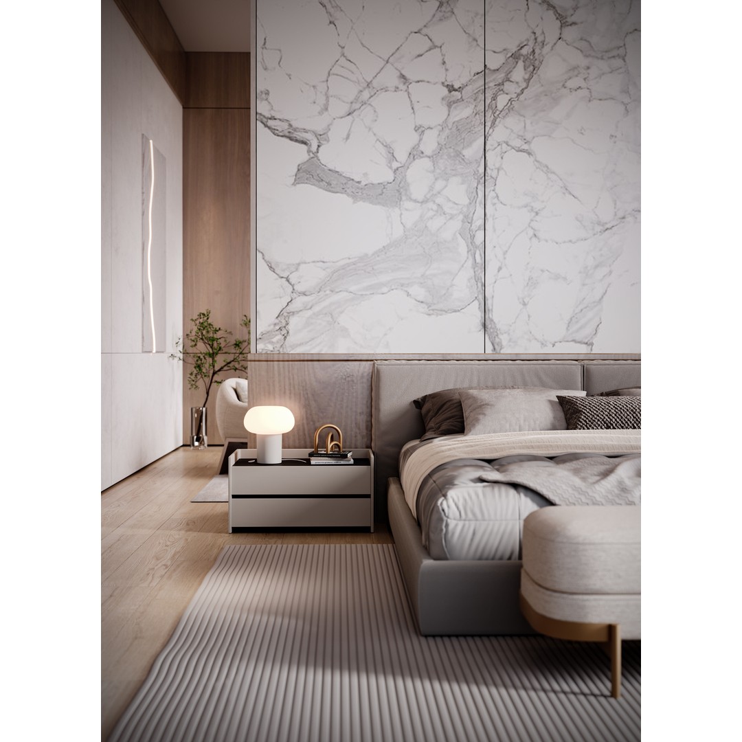 Modern Bedroom 3D Model – Luxury Interior Design with Textures, FBX