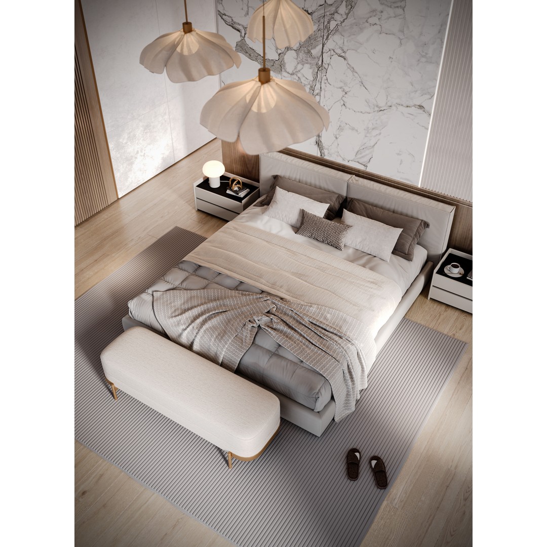 Modern Bedroom 3D Model – Luxury Interior Design with Textures, FBX - View 8
