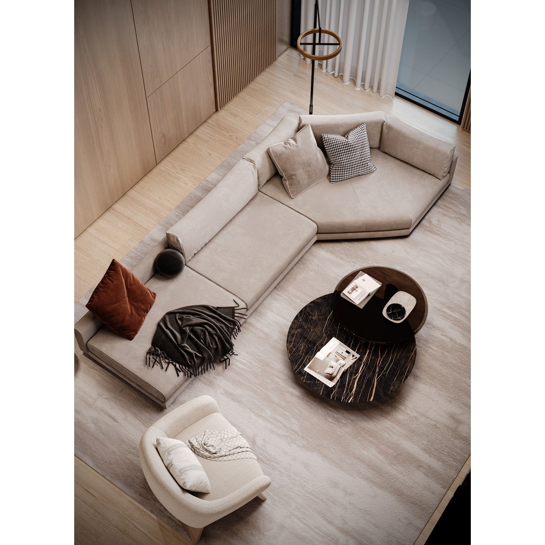 Modern Bedroom 3D Model – Luxury Interior Design with Textures, FBX - View 9