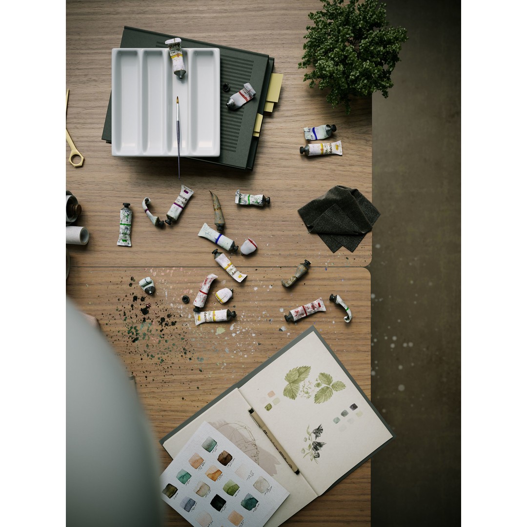 Watercolor Room Interior 3D Model – High Detail Scene with Textures - View 13