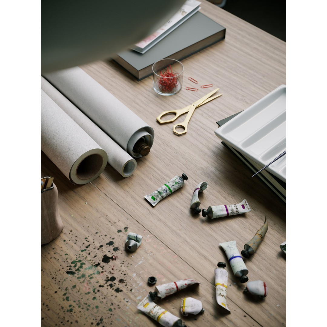 Watercolor Room Interior 3D Model – High Detail Scene with Textures - View 6