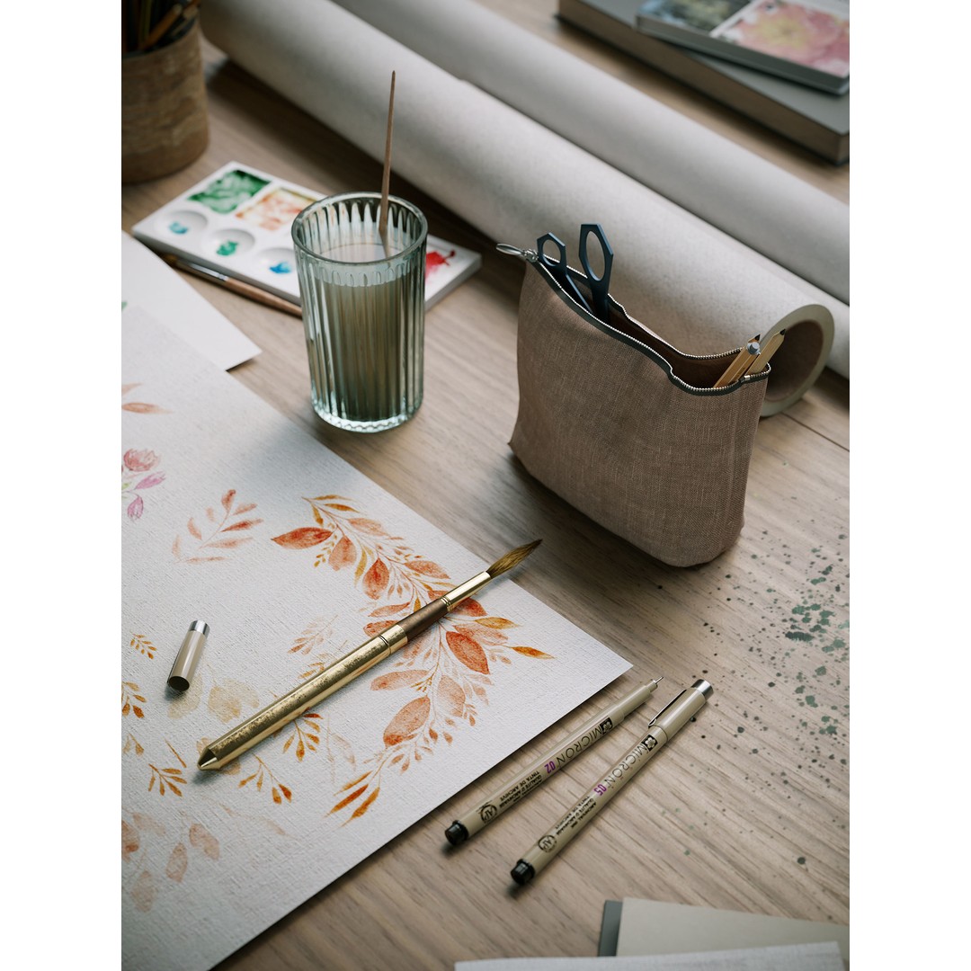 Watercolor Room Interior 3D Model – High Detail Scene with Textures - View 7