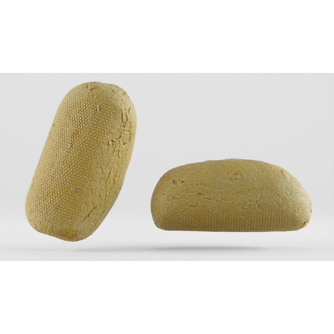 Wholegrain Bun 3D Model – Low Poly PBR Asset, FBX, OBJ, Blender - View 11