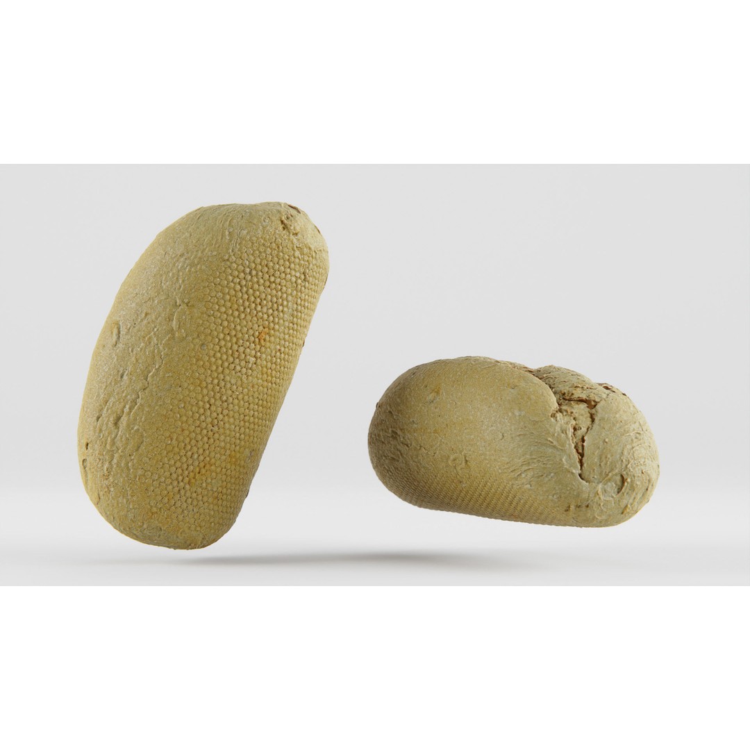 Wholegrain Bun 3D Model – Low Poly PBR Asset, FBX, OBJ, Blender - View 12