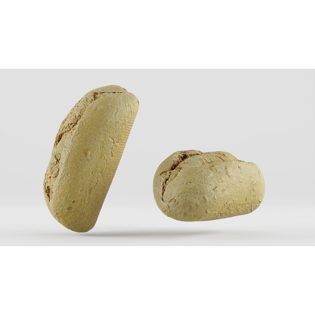 Wholegrain Bun 3D Model – Low Poly PBR Asset, FBX, OBJ, Blender - View 13