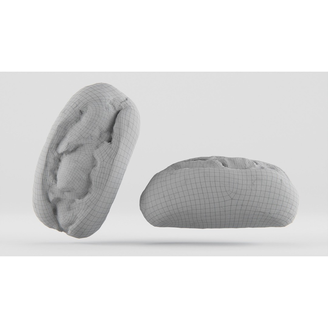 Wholegrain Bun 3D Model – Low Poly PBR Asset, FBX, OBJ, Blender - View 14