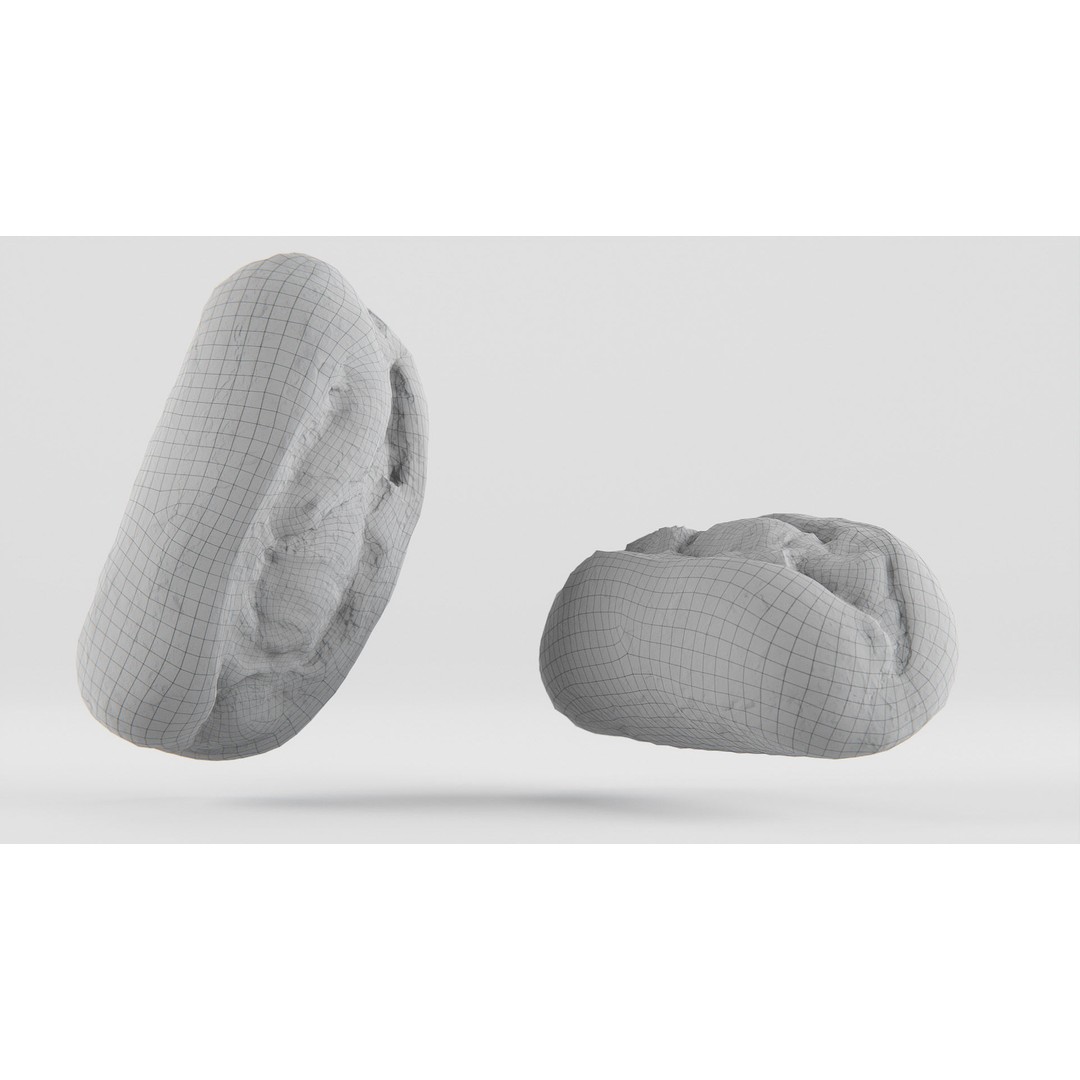 Wholegrain Bun 3D Model – Low Poly PBR Asset, FBX, OBJ, Blender - View 15