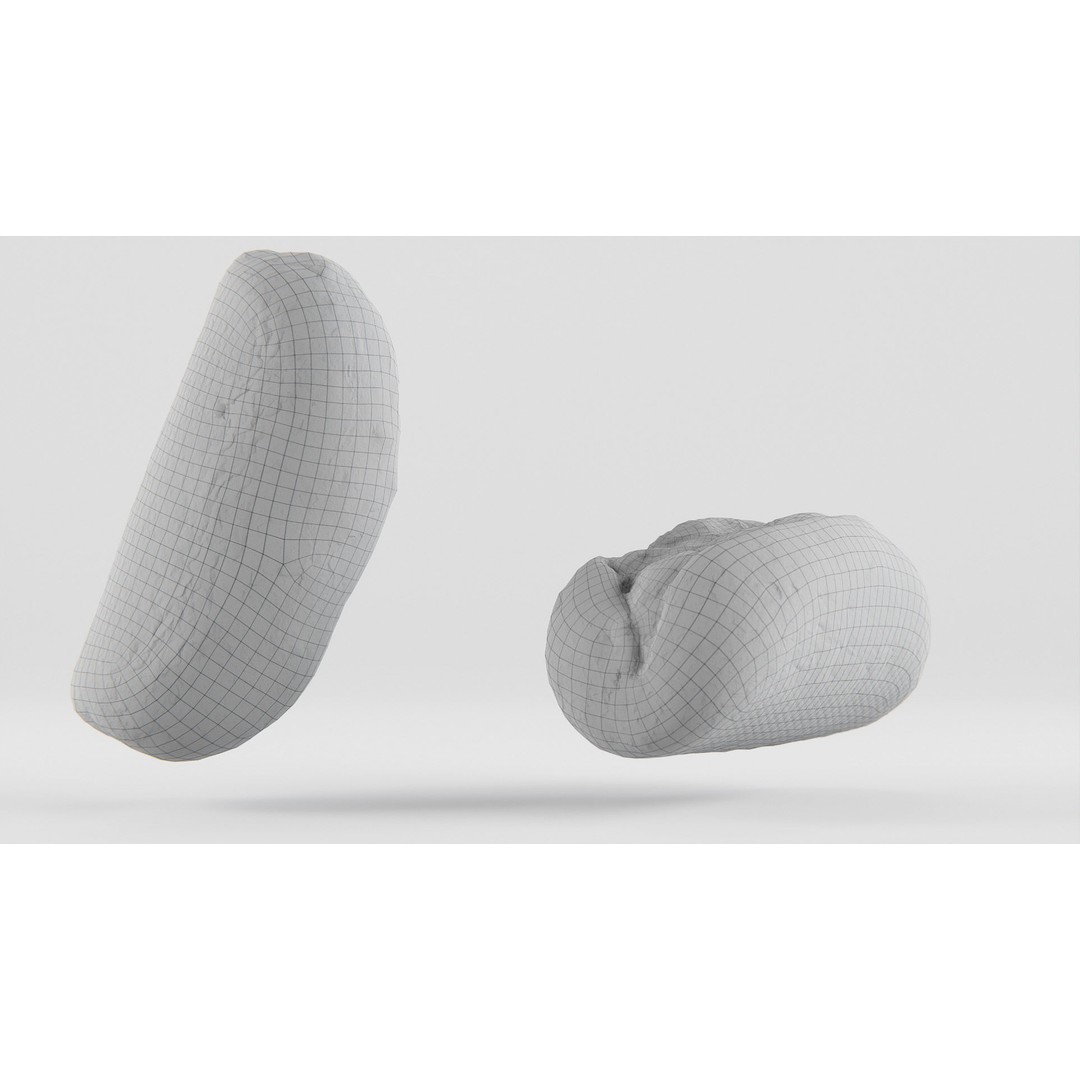 Wholegrain Bun 3D Model – Low Poly PBR Asset, FBX, OBJ, Blender - View 16