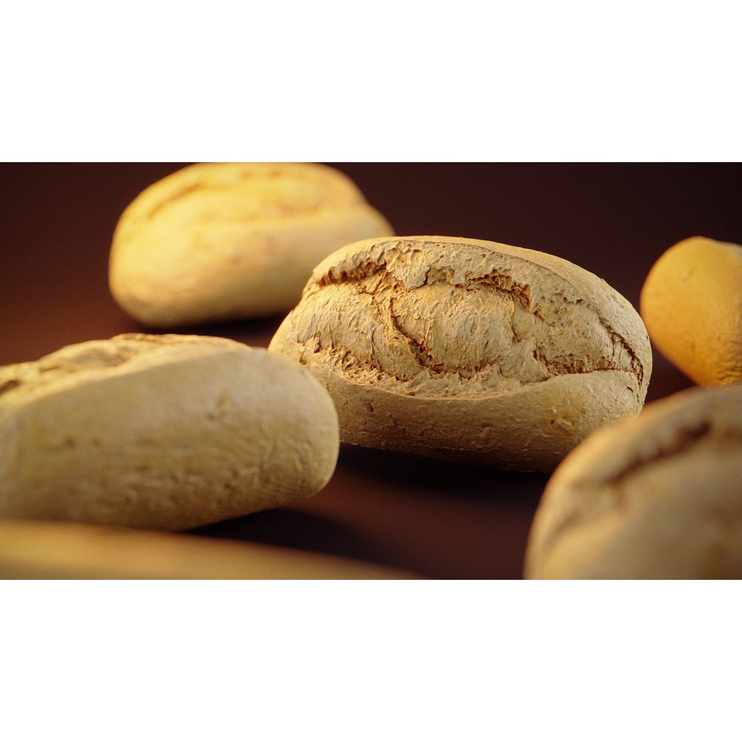 Wholegrain Bun 3D Model – Low Poly PBR Asset, FBX, OBJ, Blender - View 7