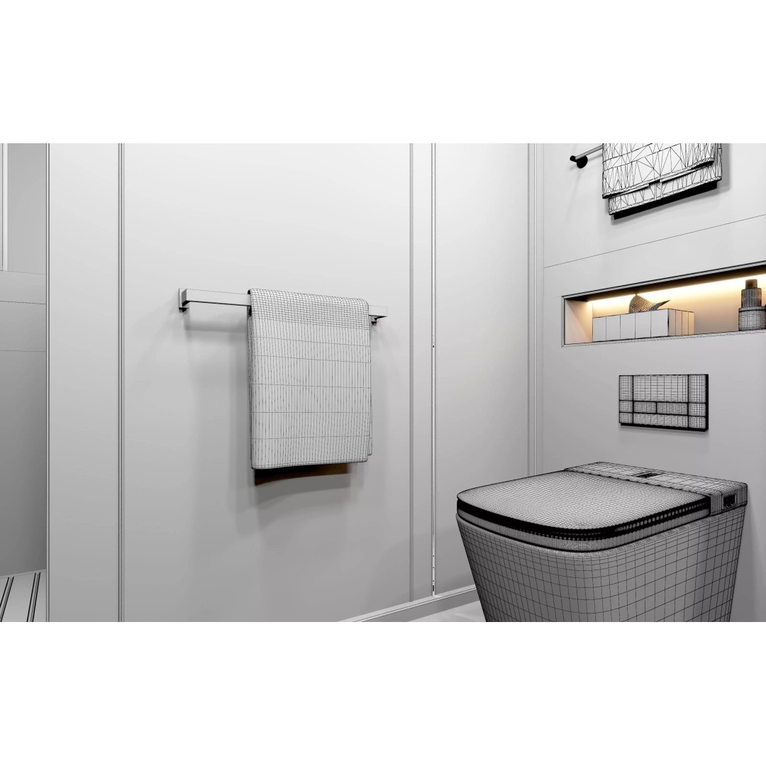 Luxury Bathroom 3D Model – Modern Interior Design, FBX & OBJ Formats - View 13